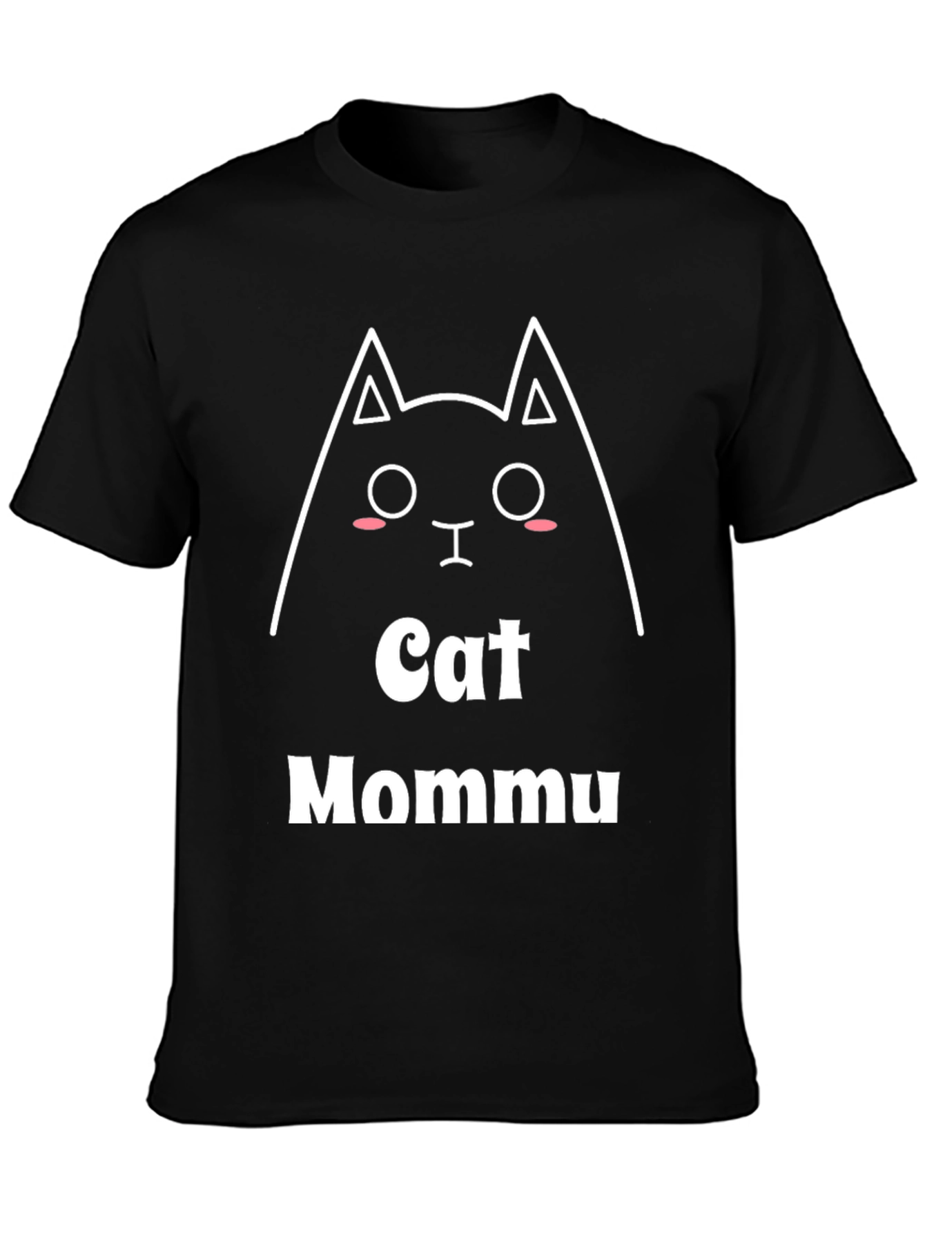 Black Cat Mommu T-Shirt - Cute Graphic Tee view 3
