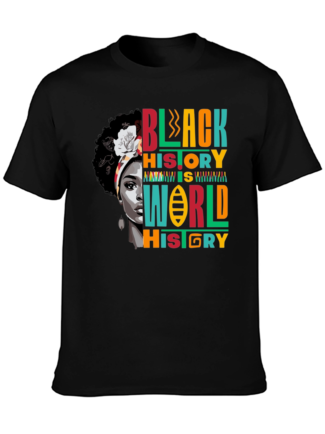Black Black History is World History T-Shirt view 3