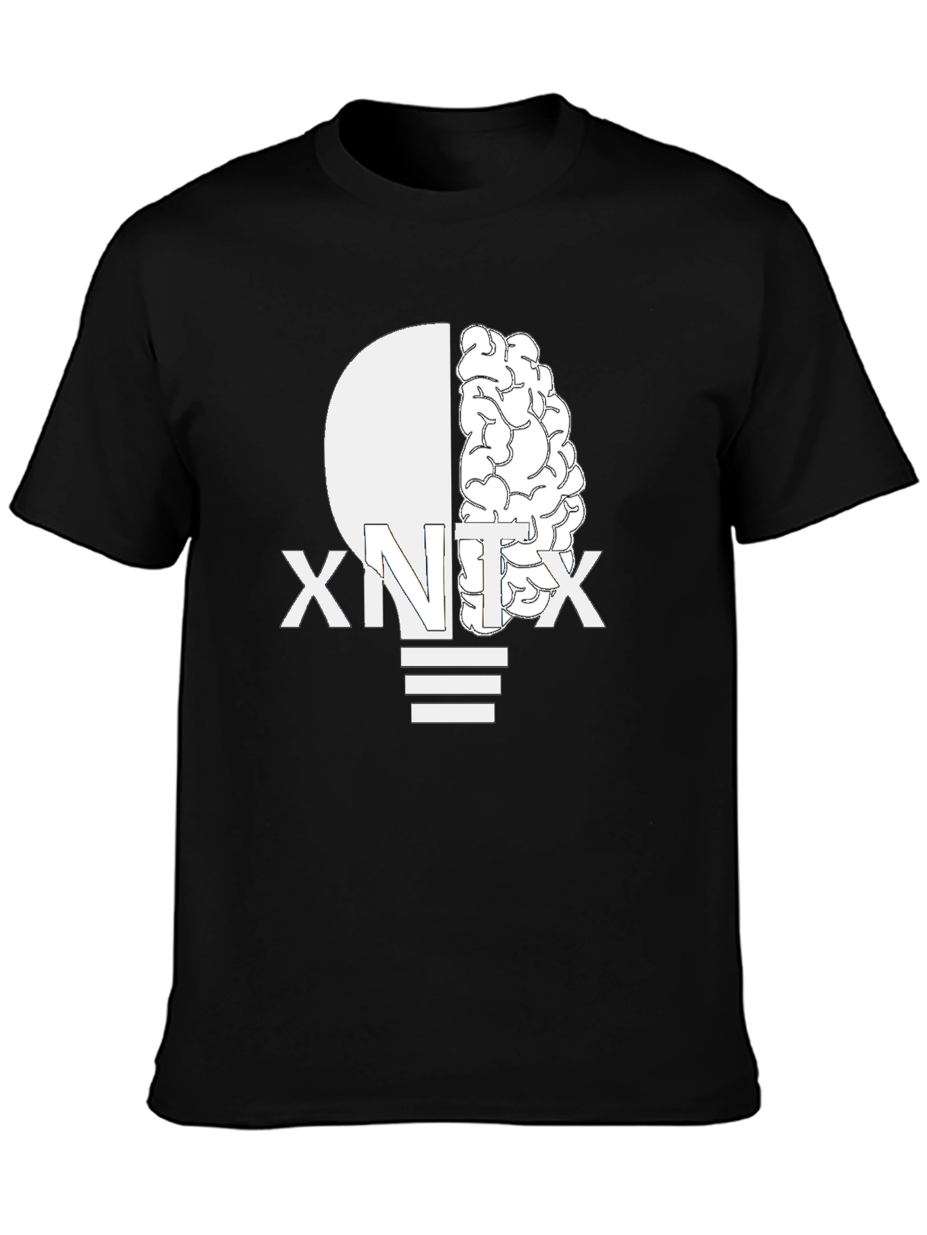 Black XNTX Brain Power Graphic Tee - Black view 3