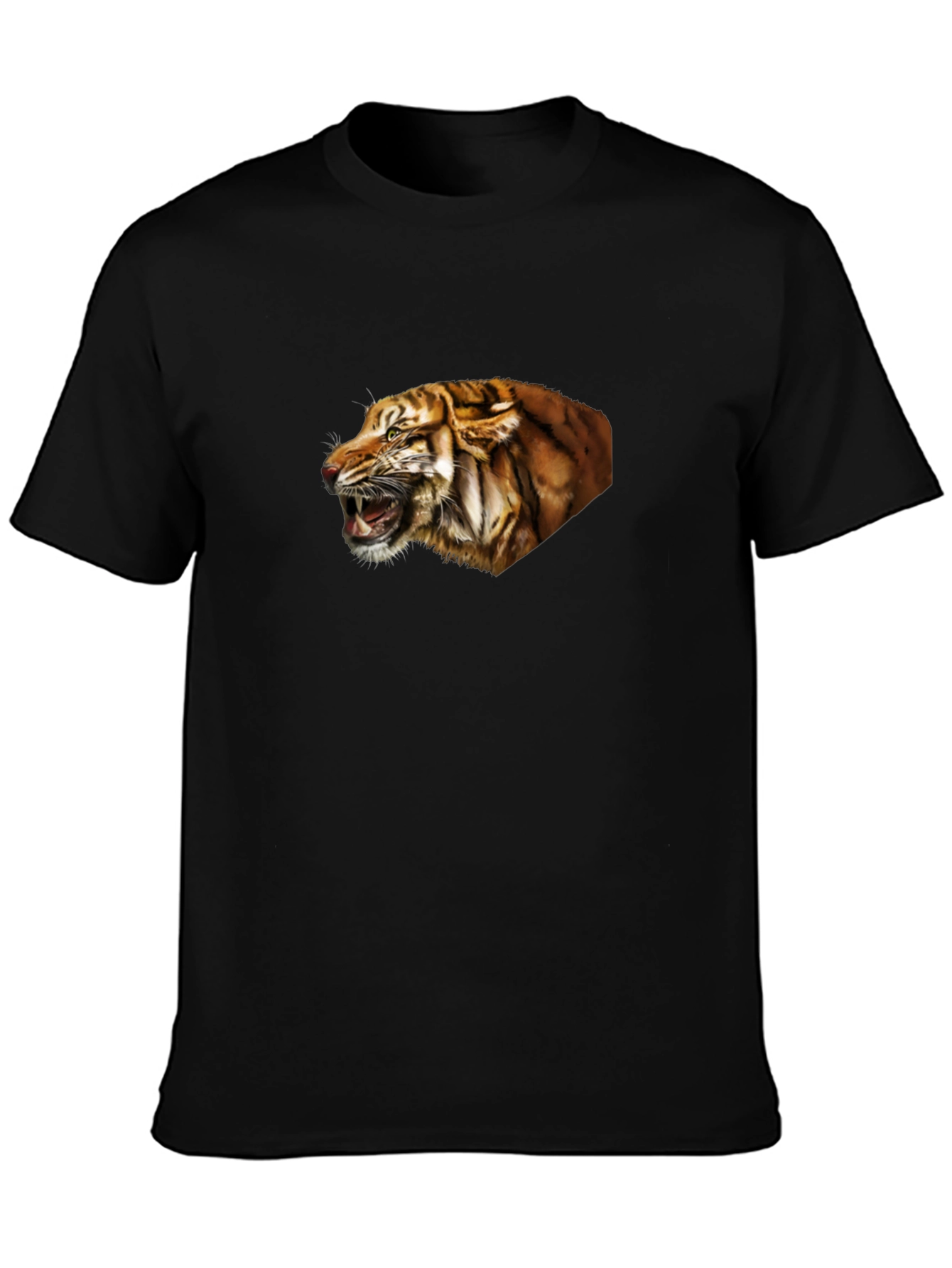 Black Tiger Graphic Tee - Fierce Black T-Shirt view 3