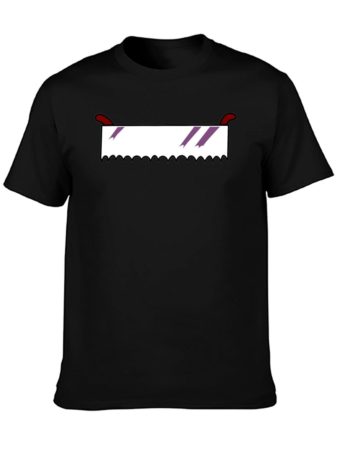 Black Novelty Saw Blade Graphic Tee view 3