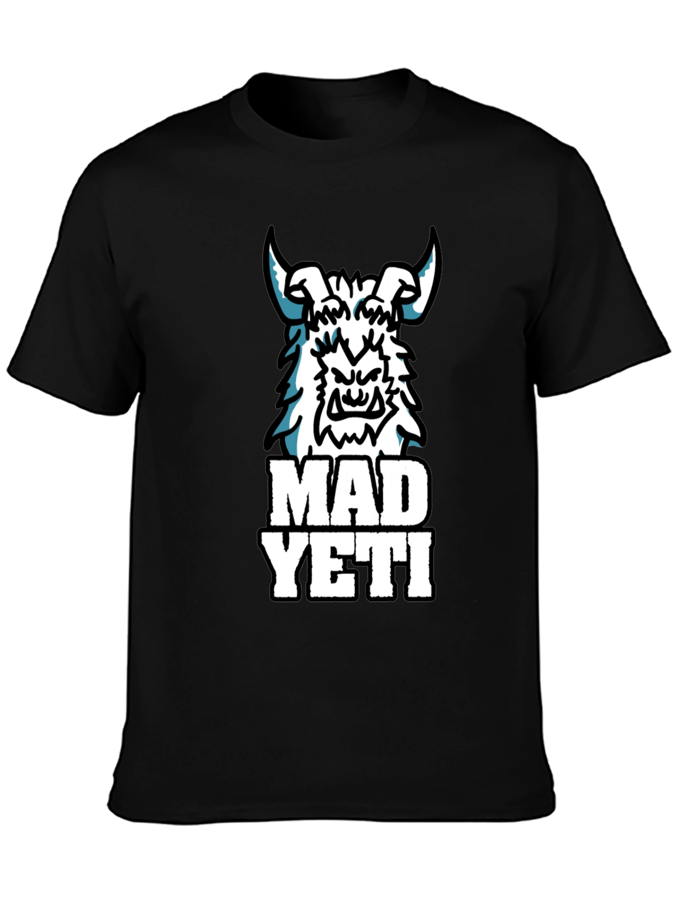 Black Mad Yeti Graphic Tee - Black Cotton T-Shirt view 3