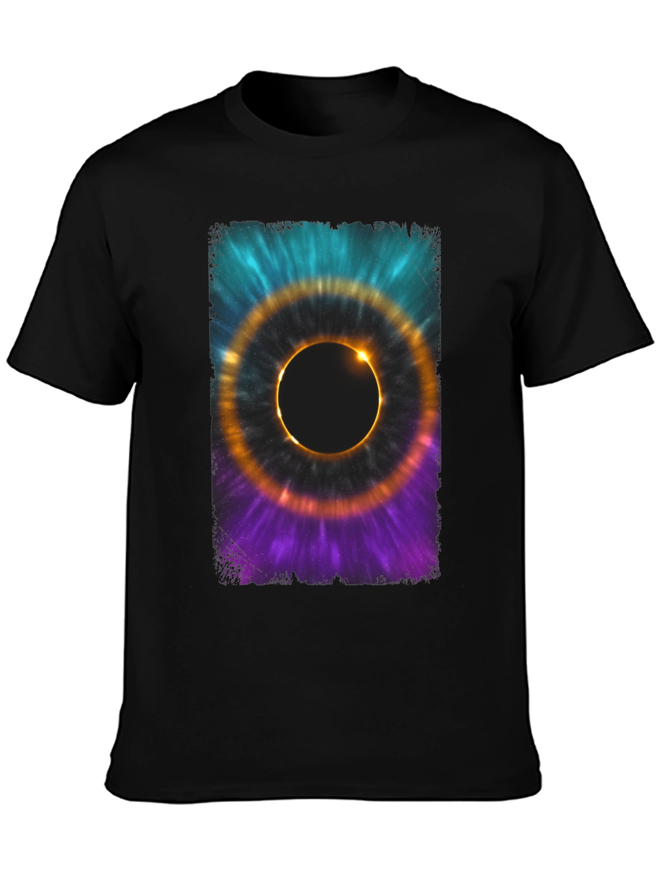 Black Total Solar Eclipse Graphic T-Shirt view 3