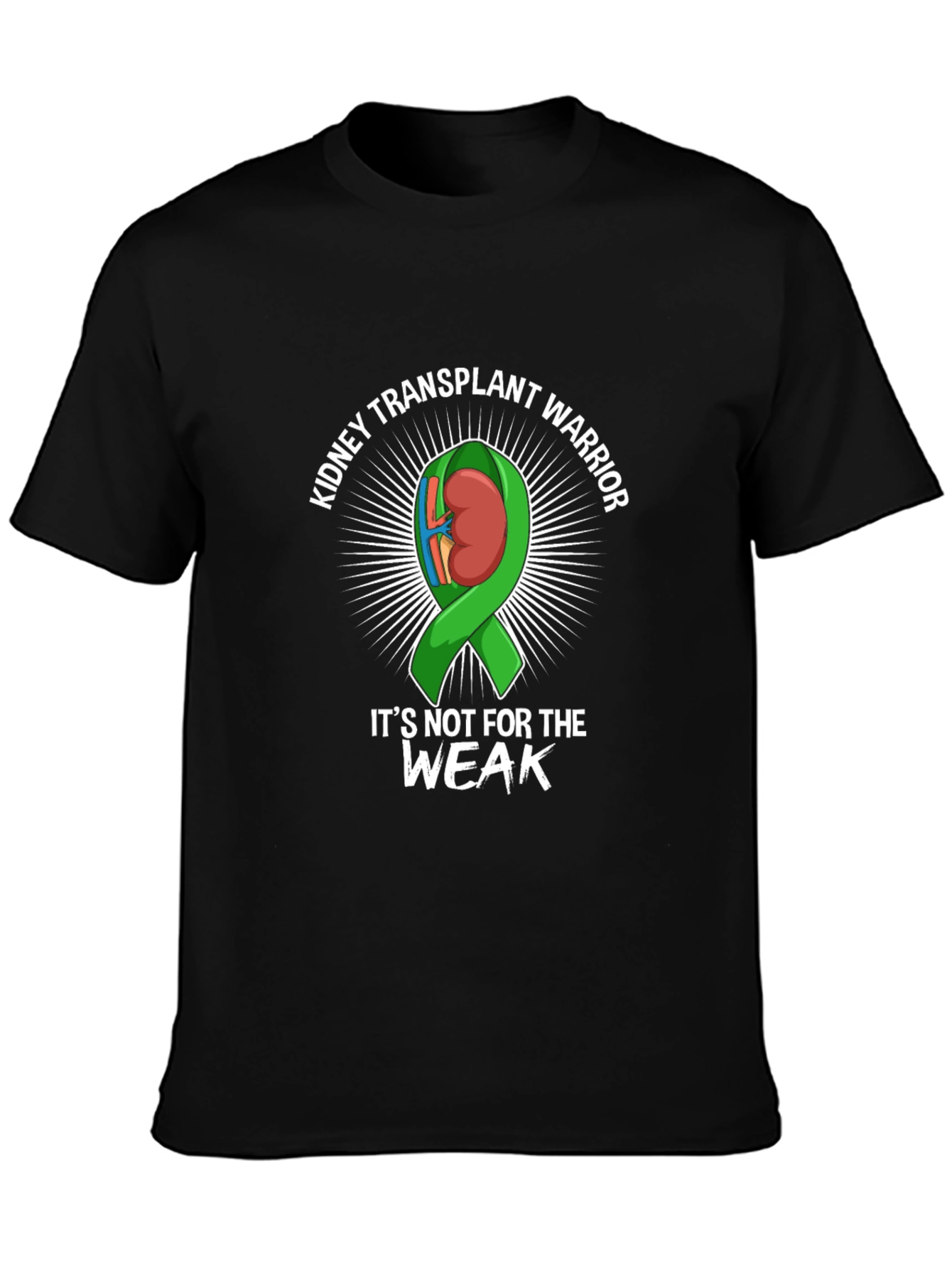 Black Kidney Transplant Warrior Graphic Tee view 3