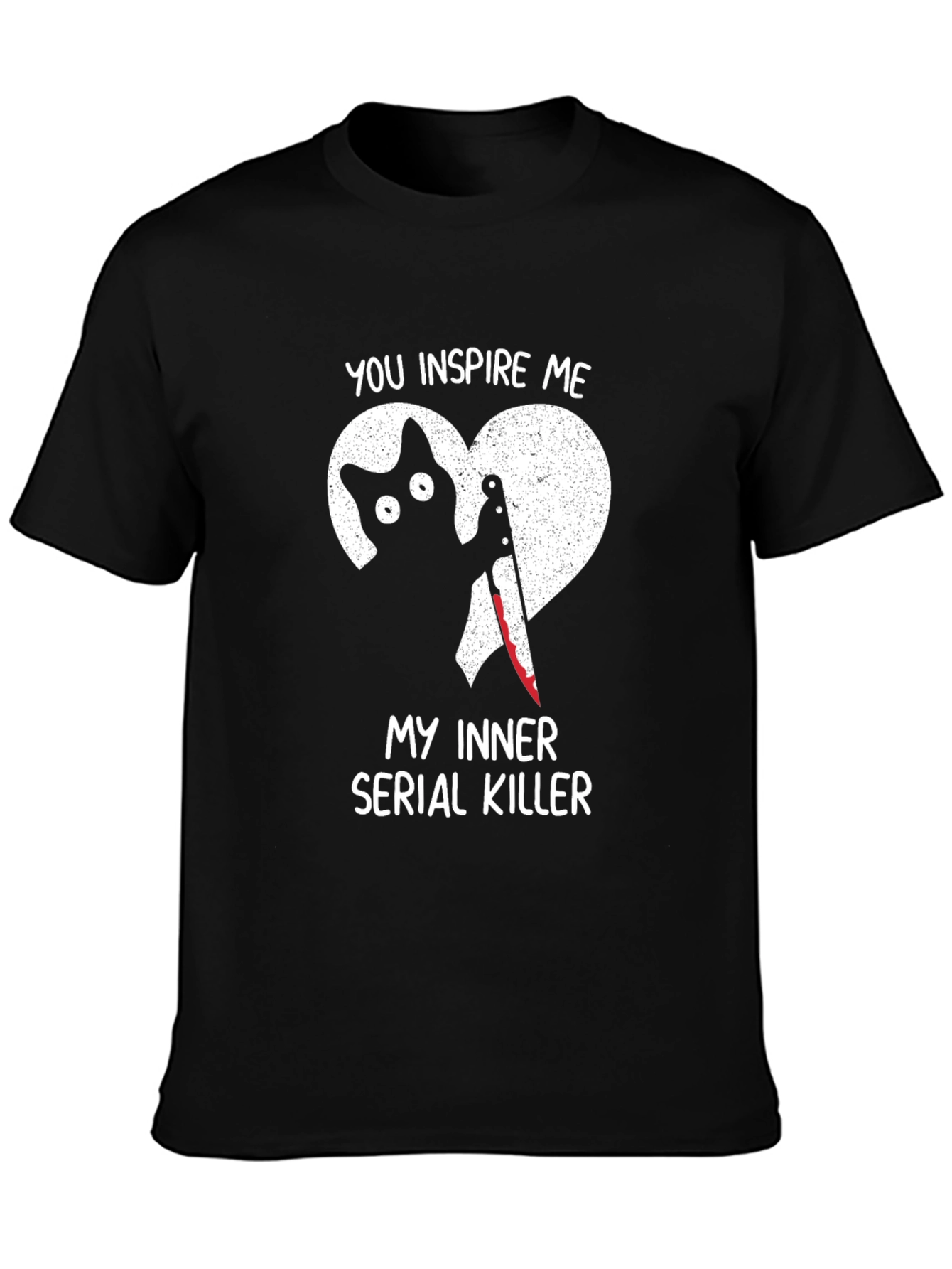 Black Cat Serial Killer T-Shirt - You Inspire Me view 3