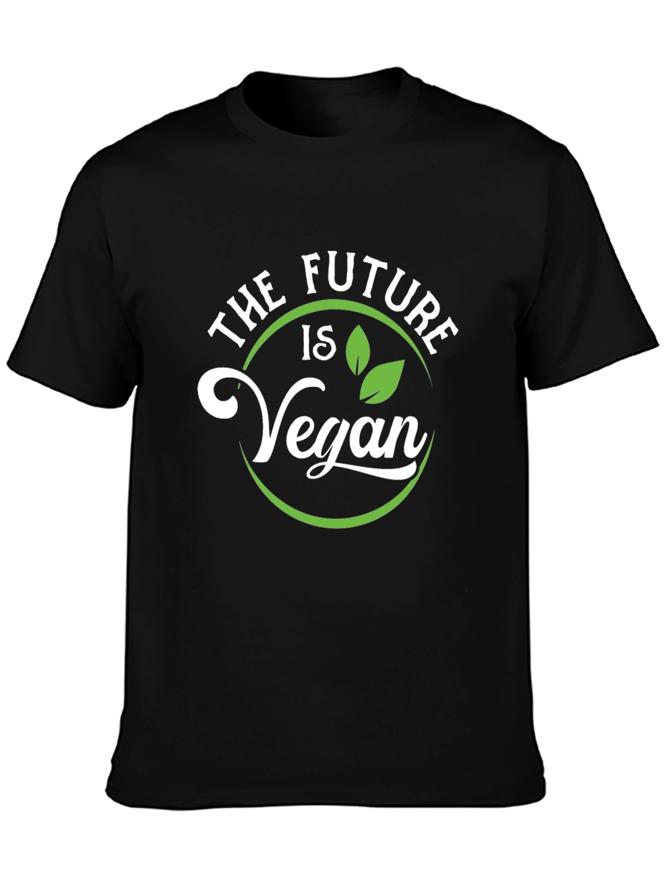 Black The Future is Vegan T-Shirt - Unisex Black Tee view 3