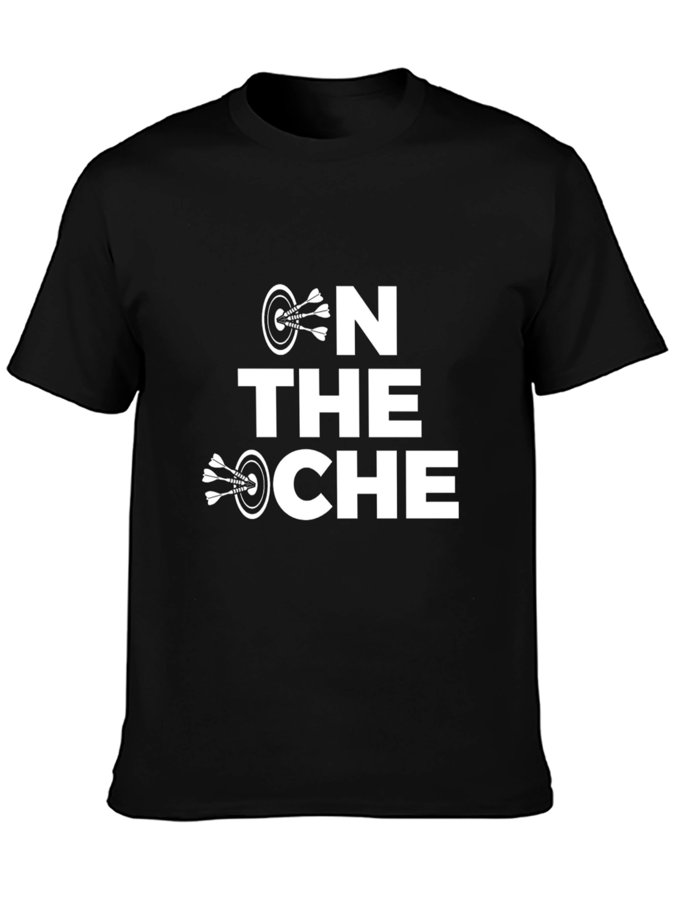 Black On The Oche Dart T-Shirt view 3