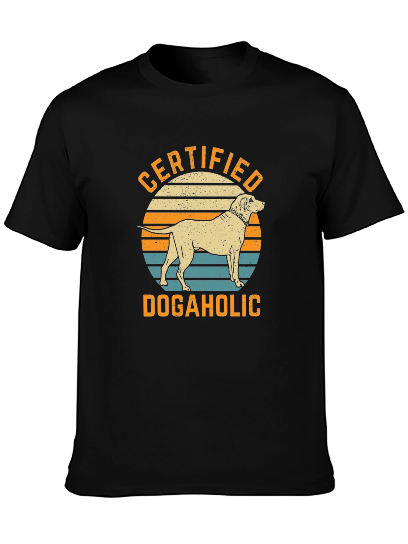Black Certified Dogaholic Graphic T-Shirt view 3