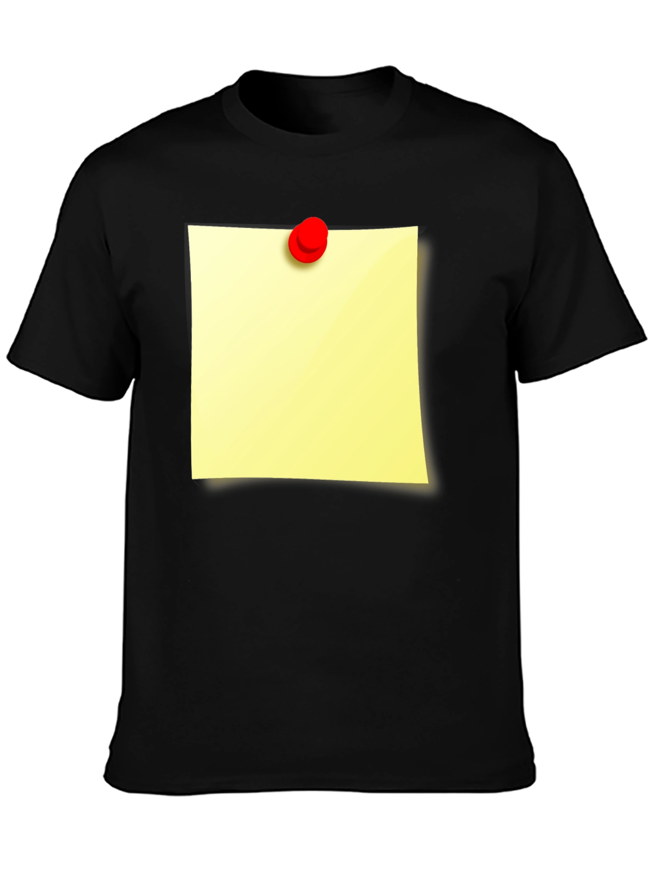 Black Sticky Note Graphic T-Shirt - Unique Novelty Tee view 3