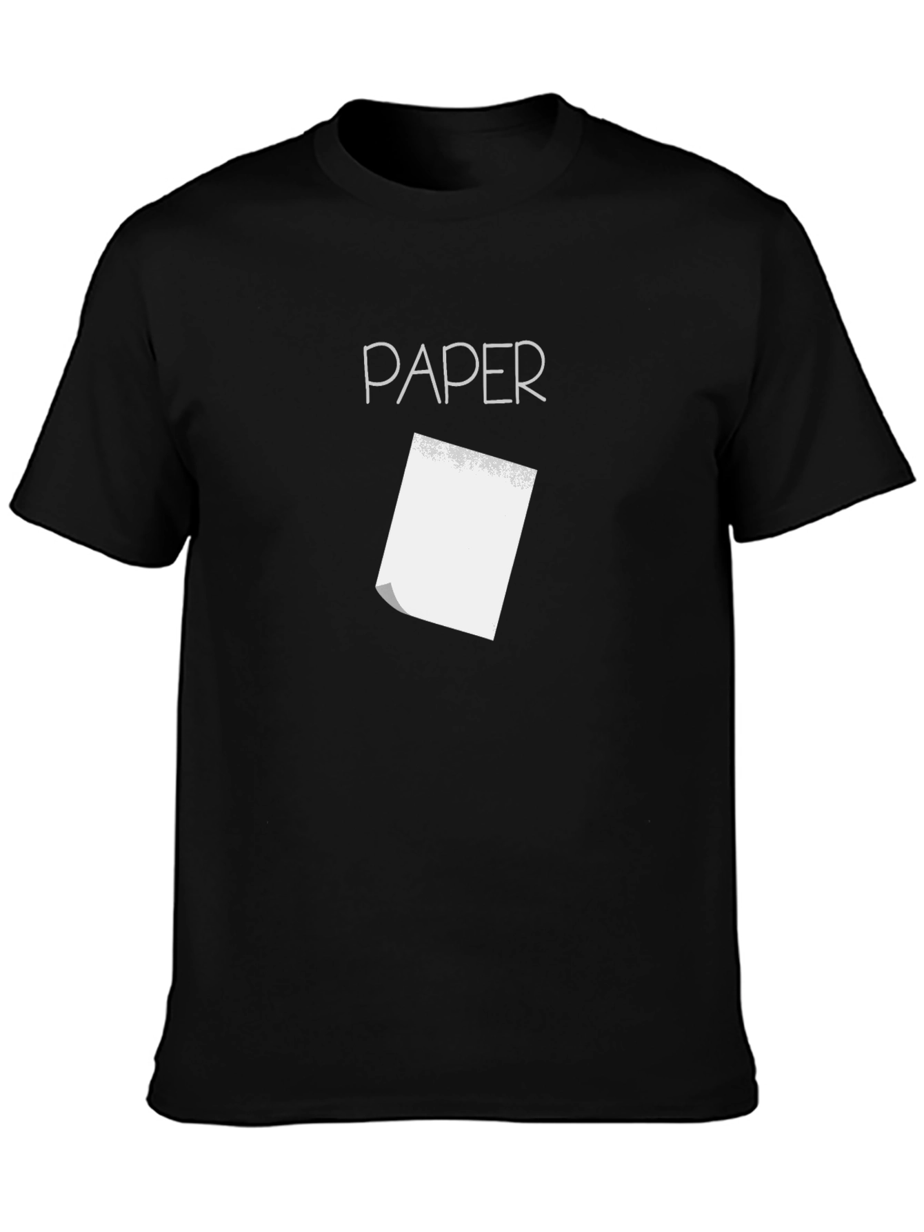 Black Paper T-Shirt - Minimalist Design, Soft Cotton view 3
