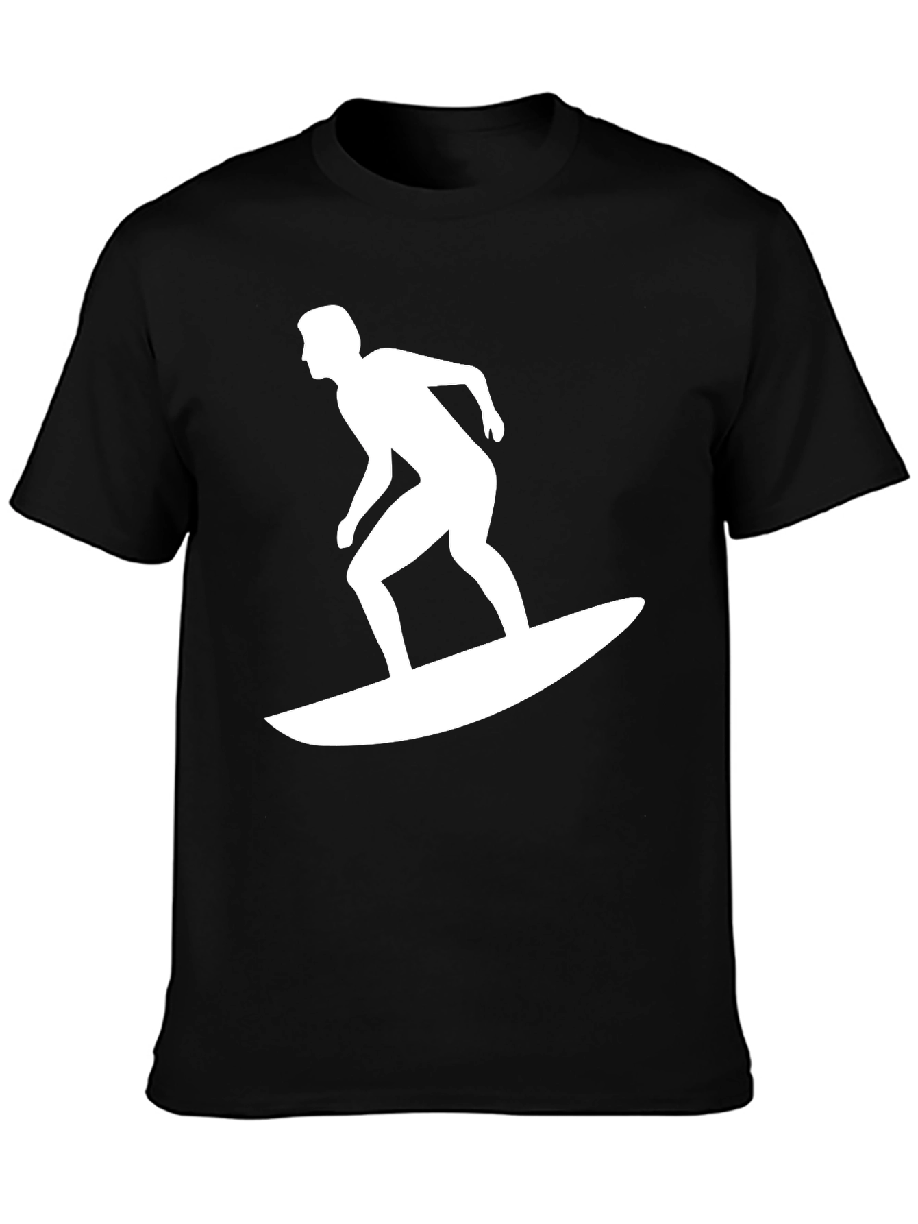 Black Black T-Shirt with Surfer Graphic view 3