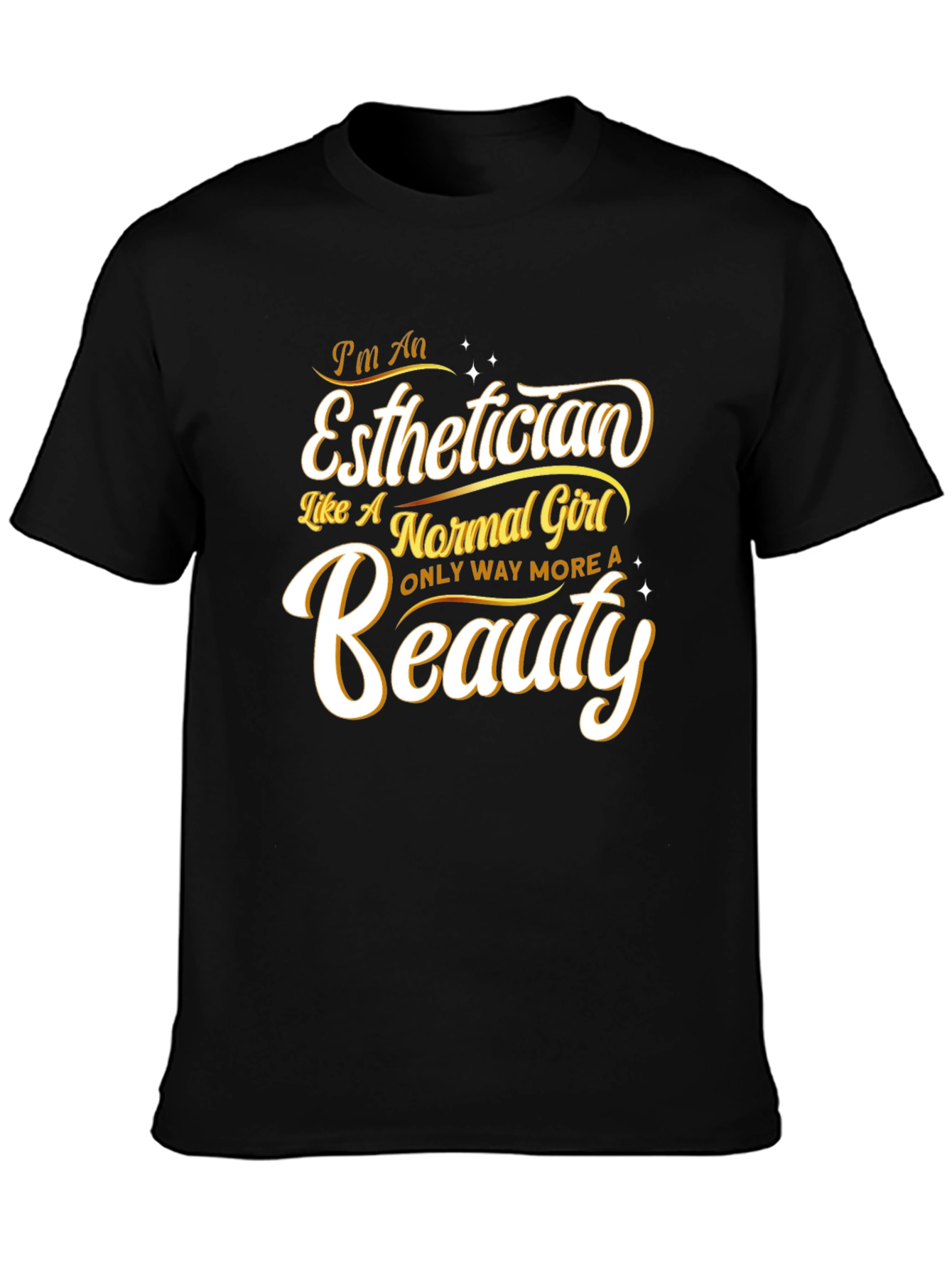 Black Esthetician Beauty T-Shirt view 3