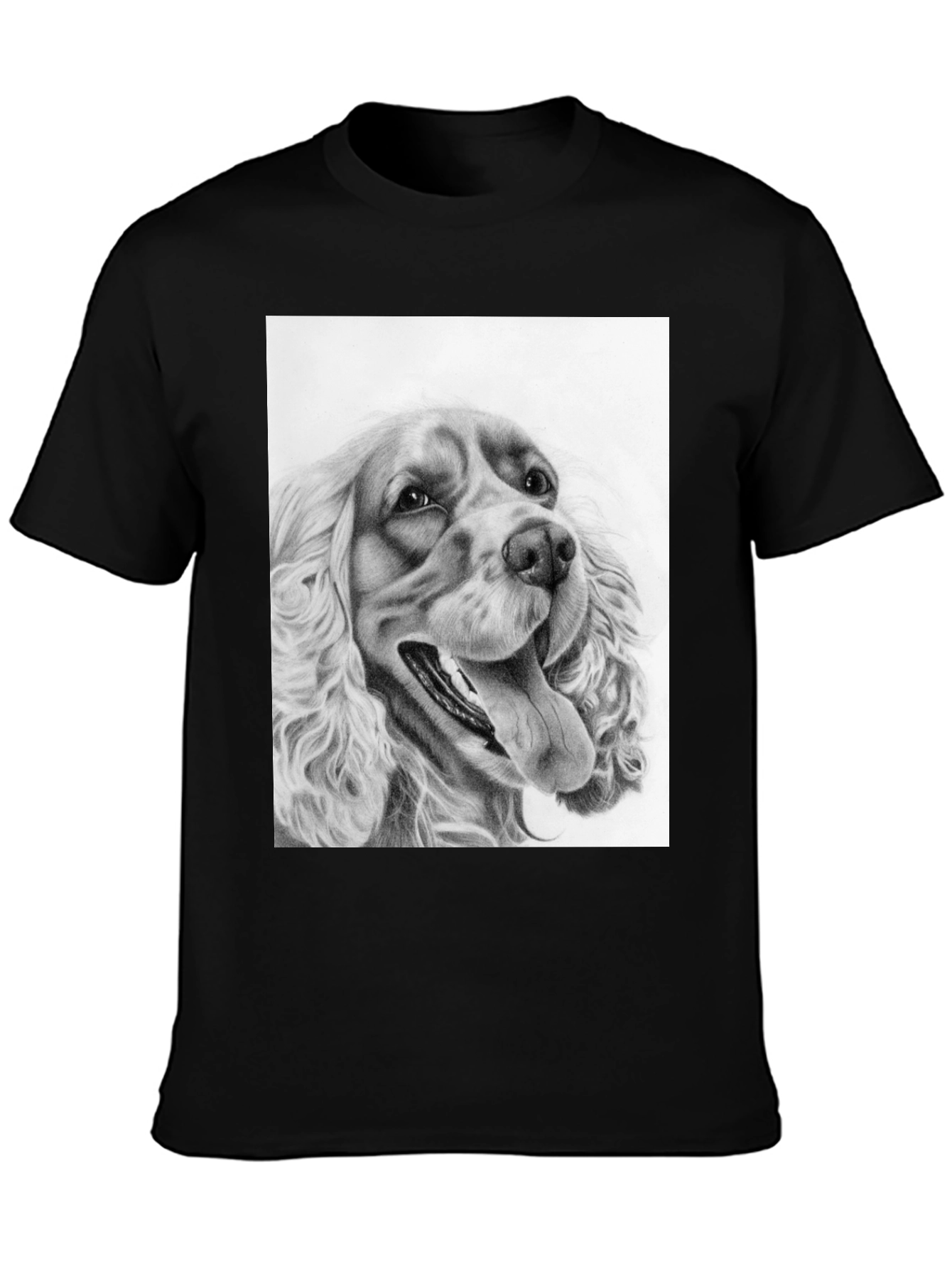 Black Dog Portrait Graphic Tee - Black view 3
