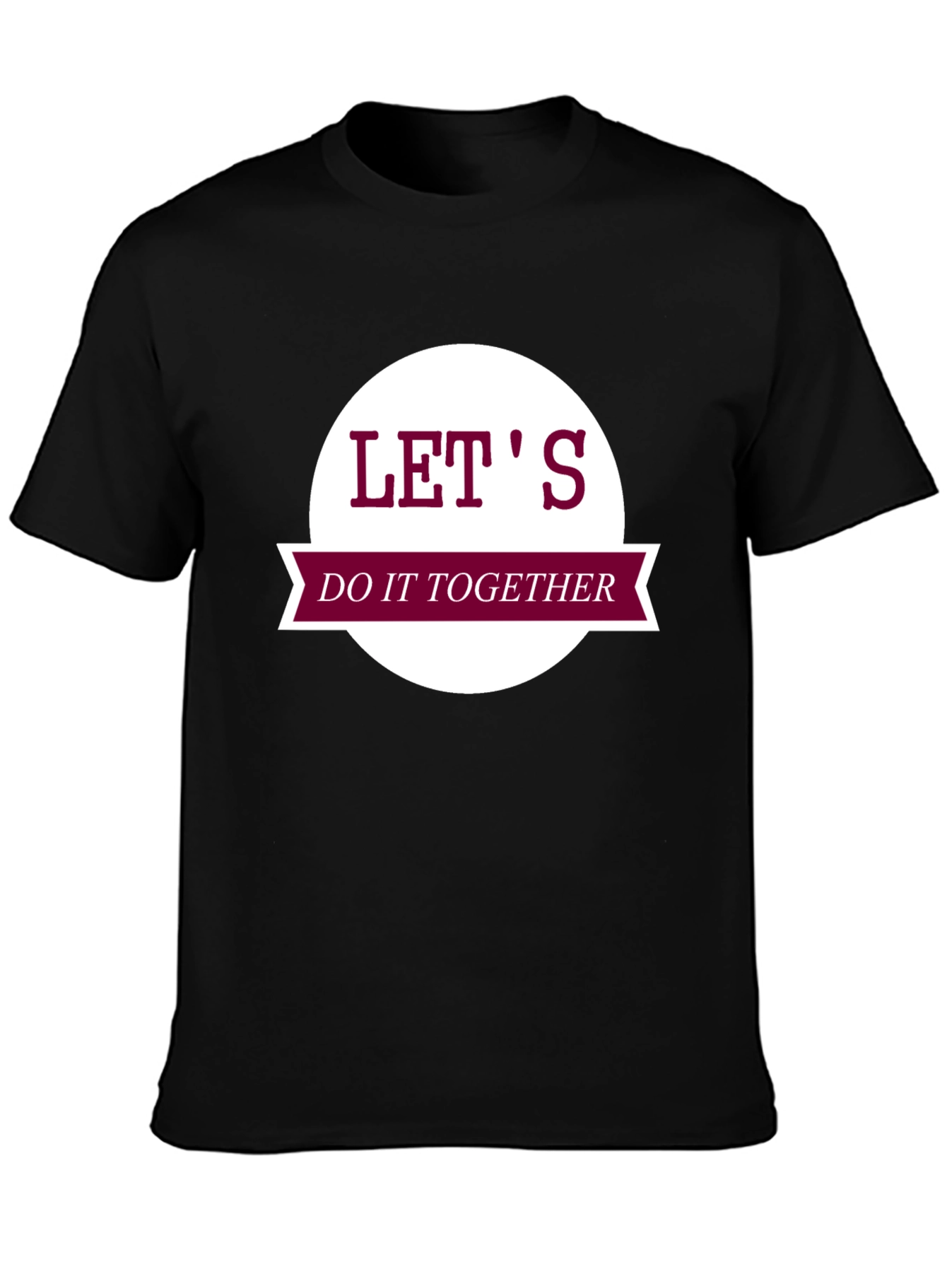 Black Let's Do It Together Graphic Tee view 3