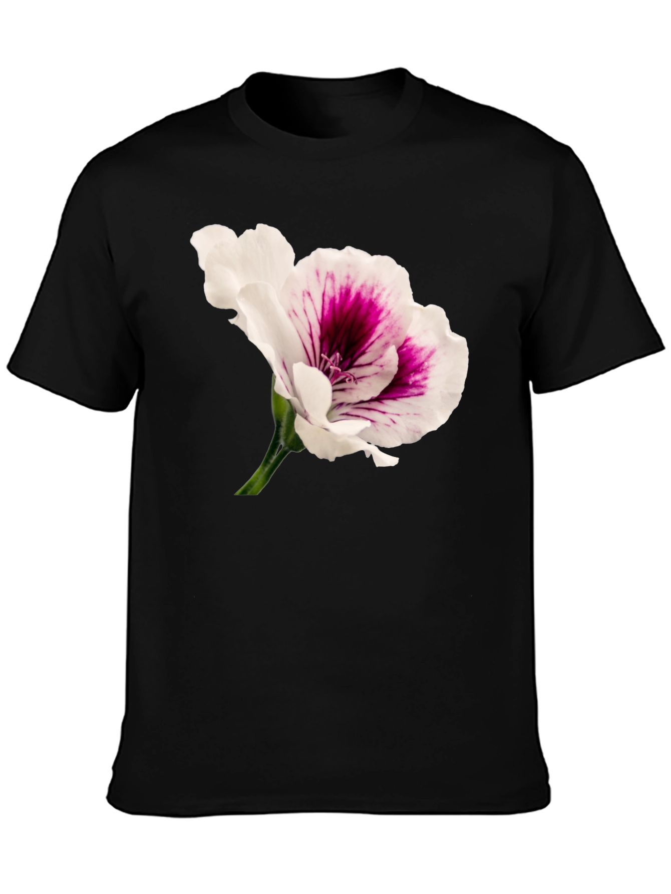 Black Floral Print T-Shirt view 3