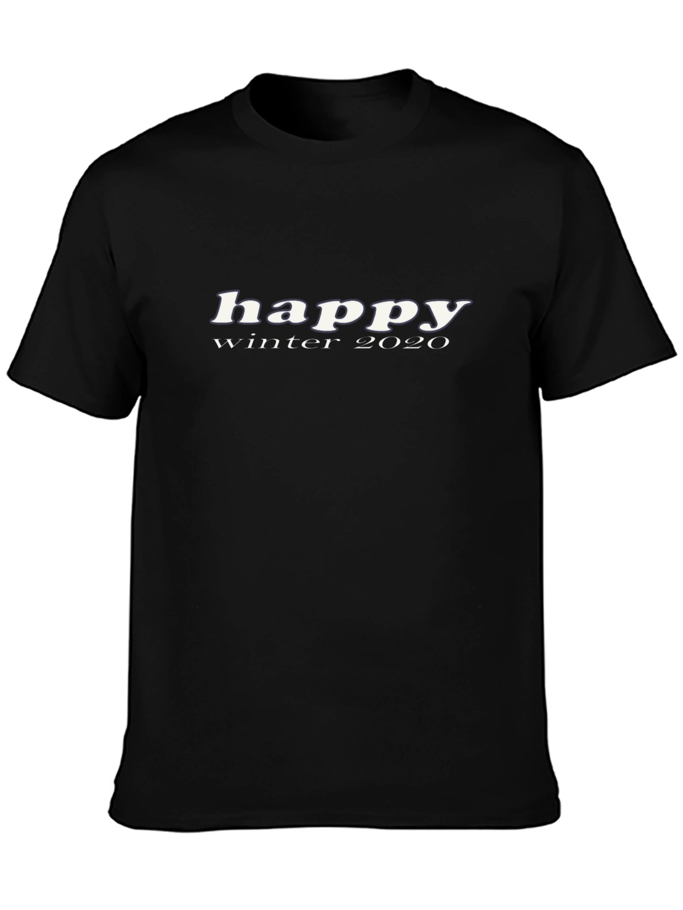 Happy Winter 2020 Black T-Shirt - 3