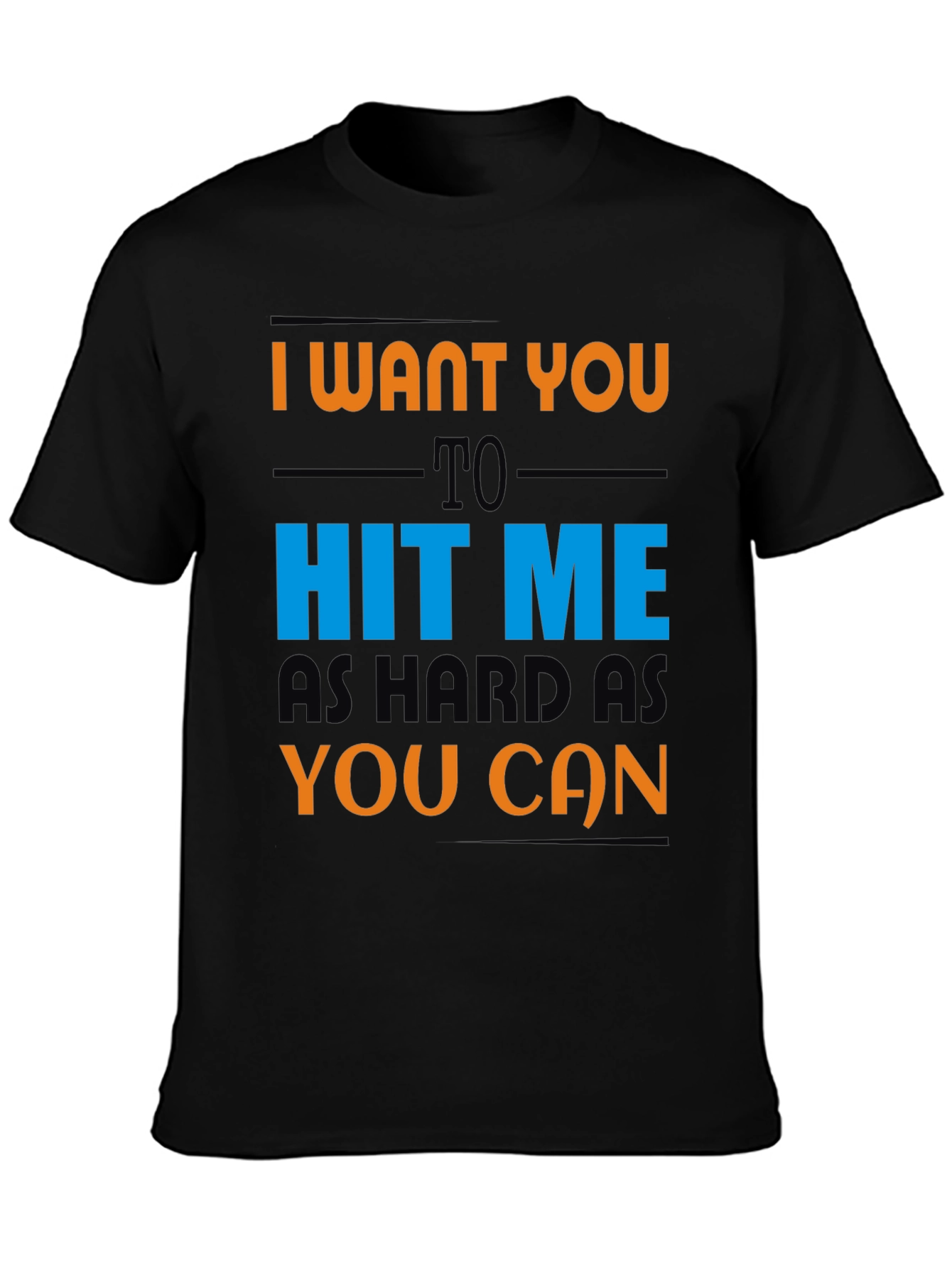 Black Hit Me Hard T-Shirt - Edgy Statement Tee view 3