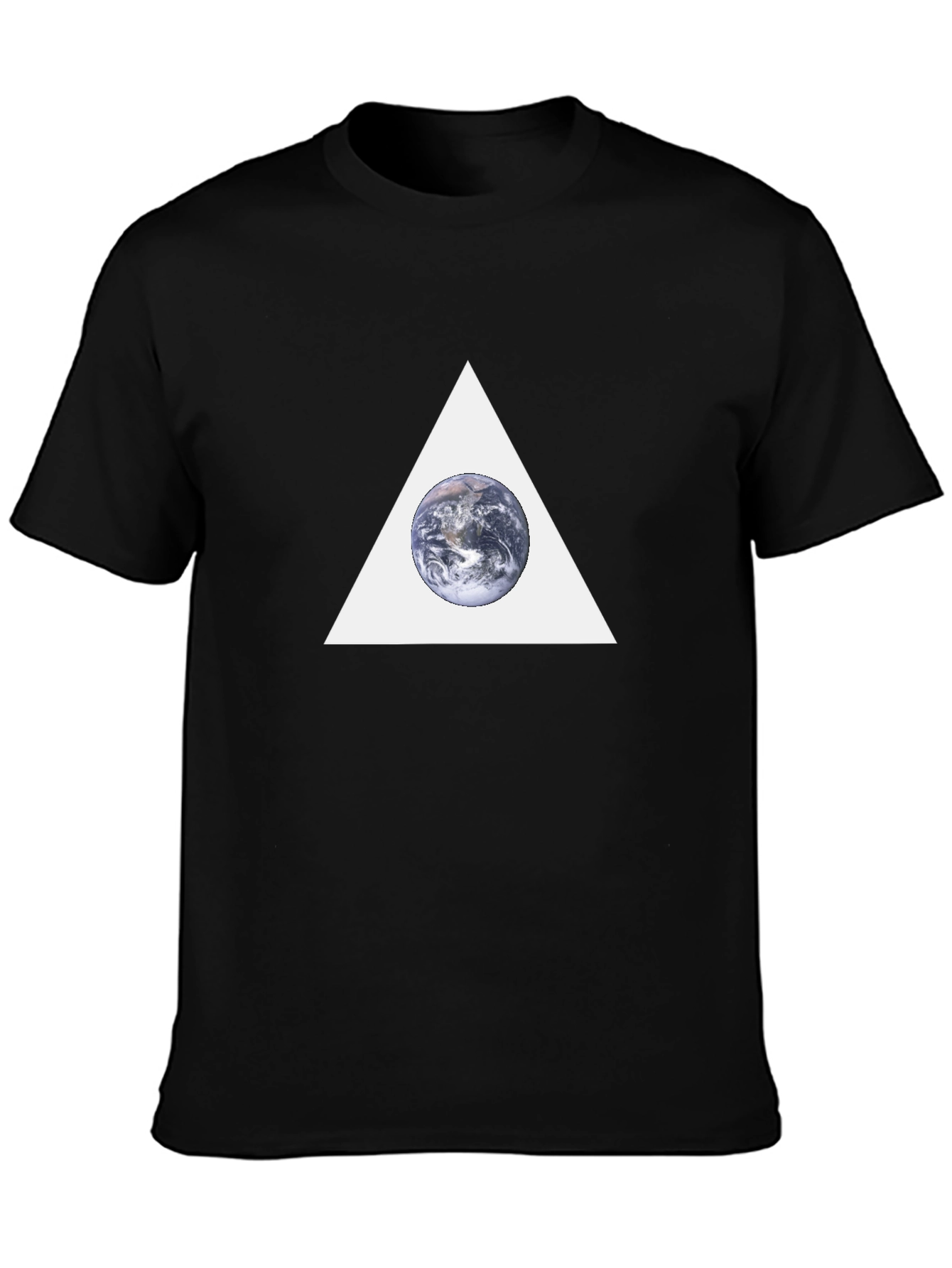 Black Earth in Triangle Graphic T-Shirt - Black view 3