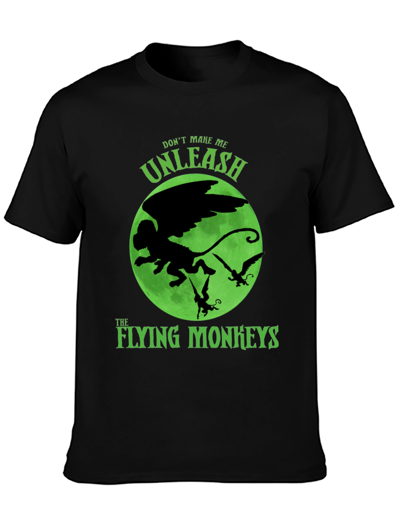 Black Flying Monkeys Graphic T-Shirt view 3