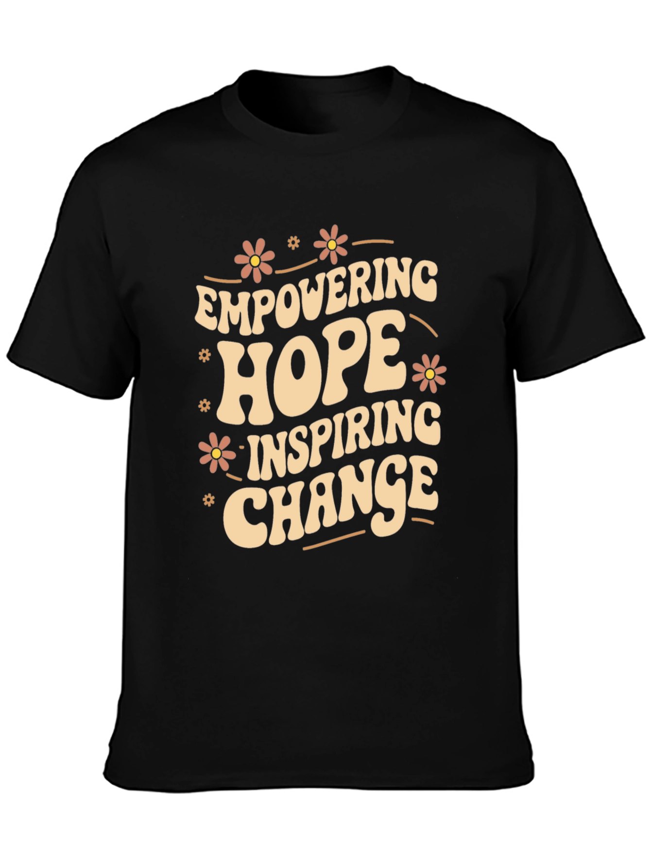 Black Empowering Hope Inspiring Change Graphic Tee view 3