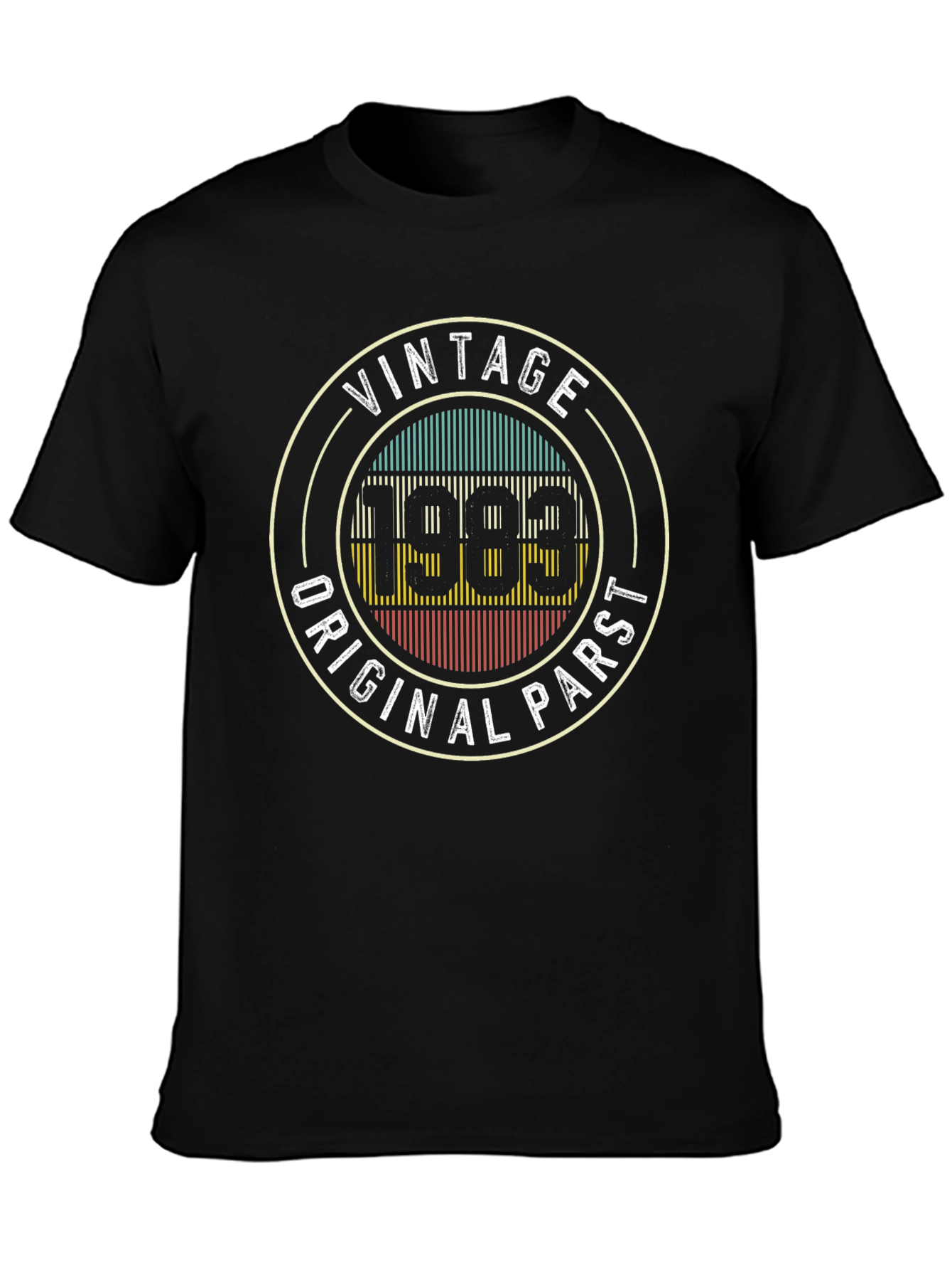 Black Vintage 1983 Original Parst T-Shirt view 3