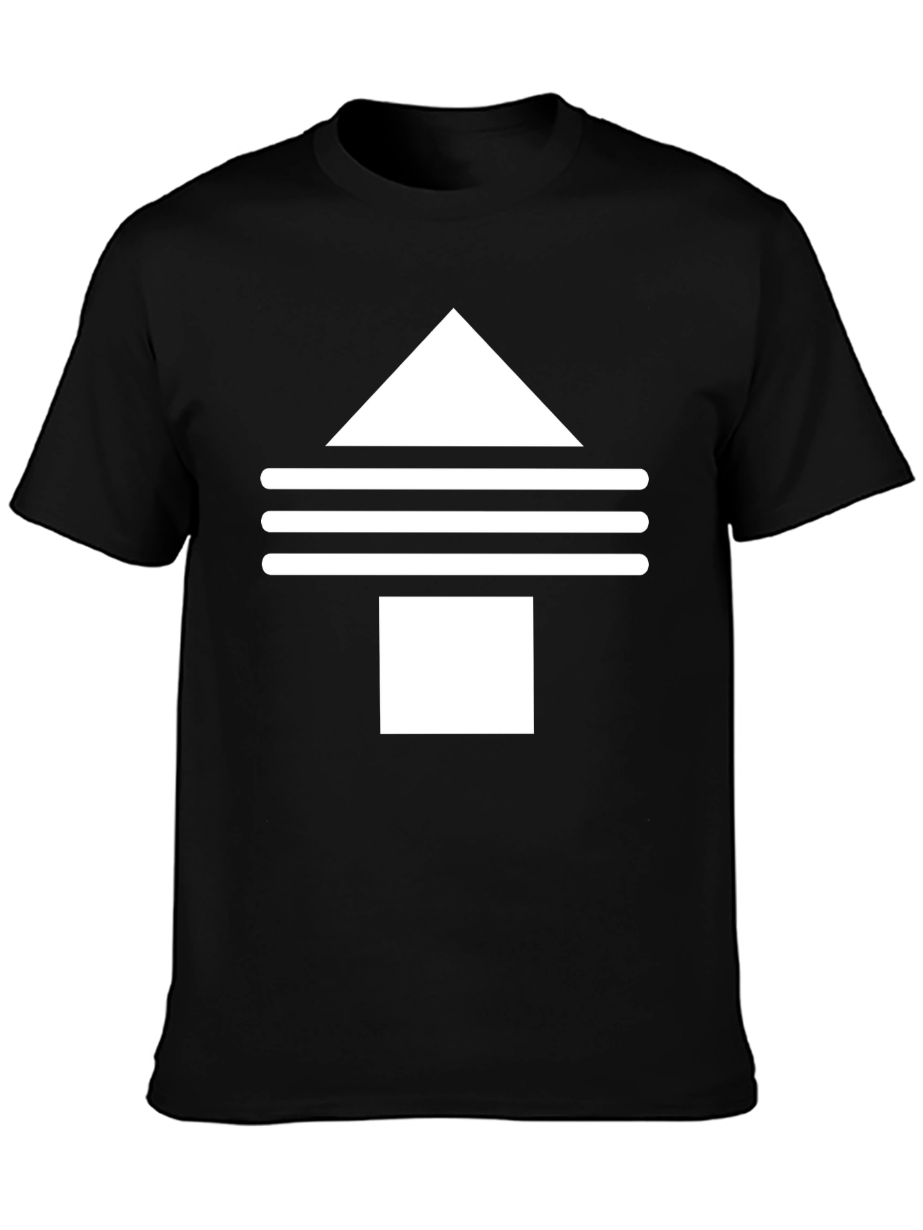 Black Abstract Graphic Tee - Black Unisex T-Shirt view 3