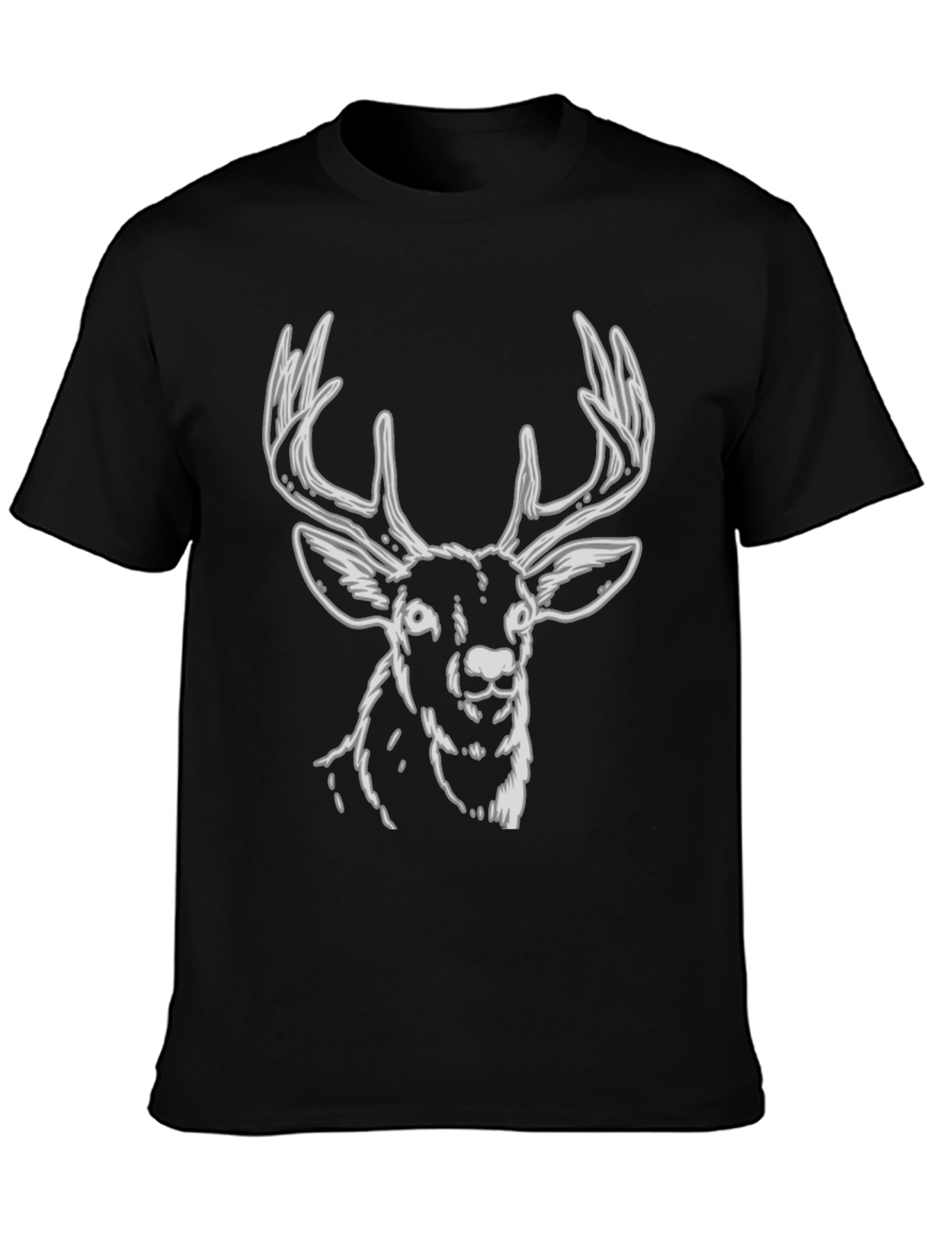 Black Black Deer Graphic Tee view 3