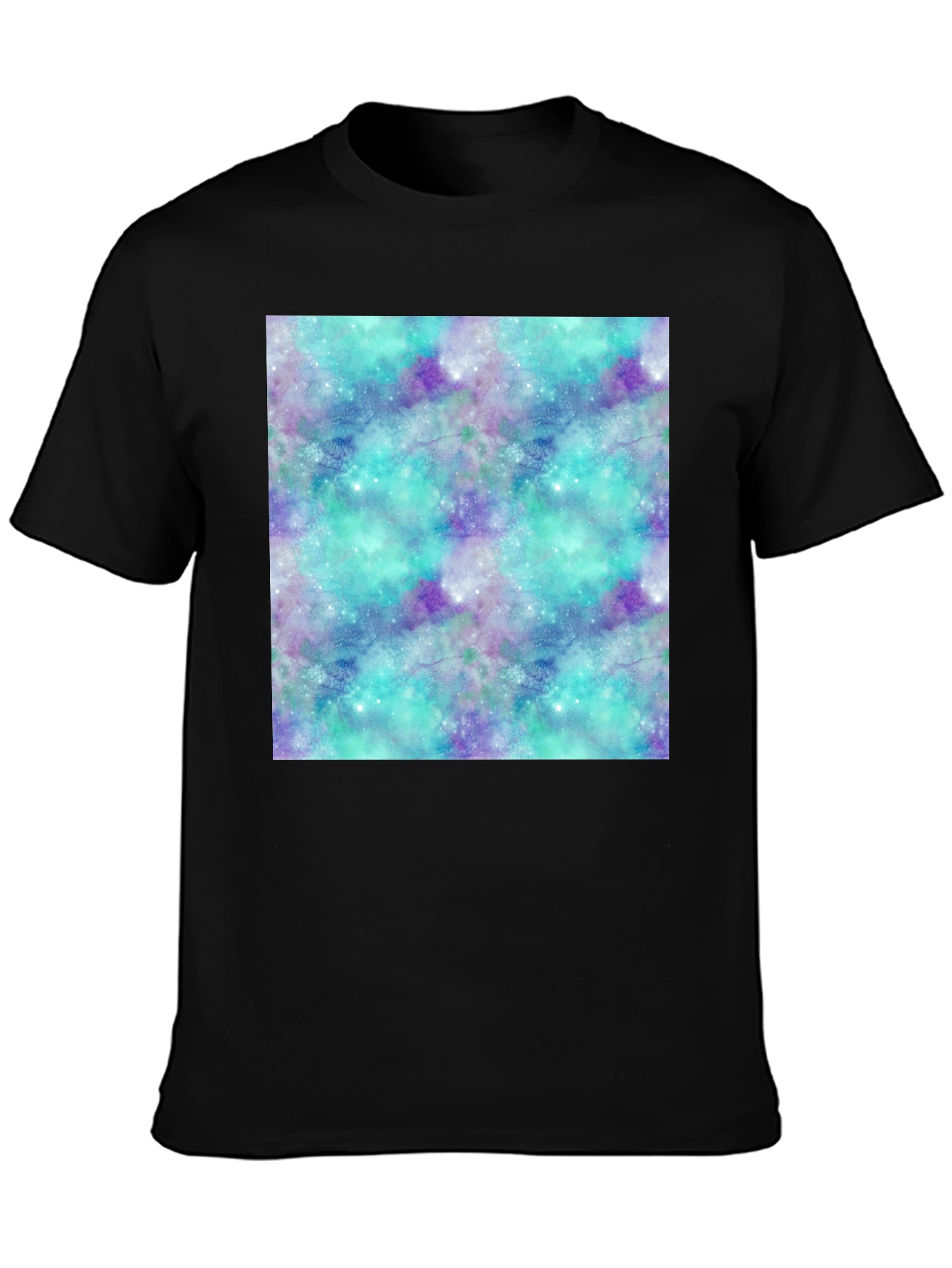 Black Galaxy Pattern T-Shirt - Stylish & Unique view 3