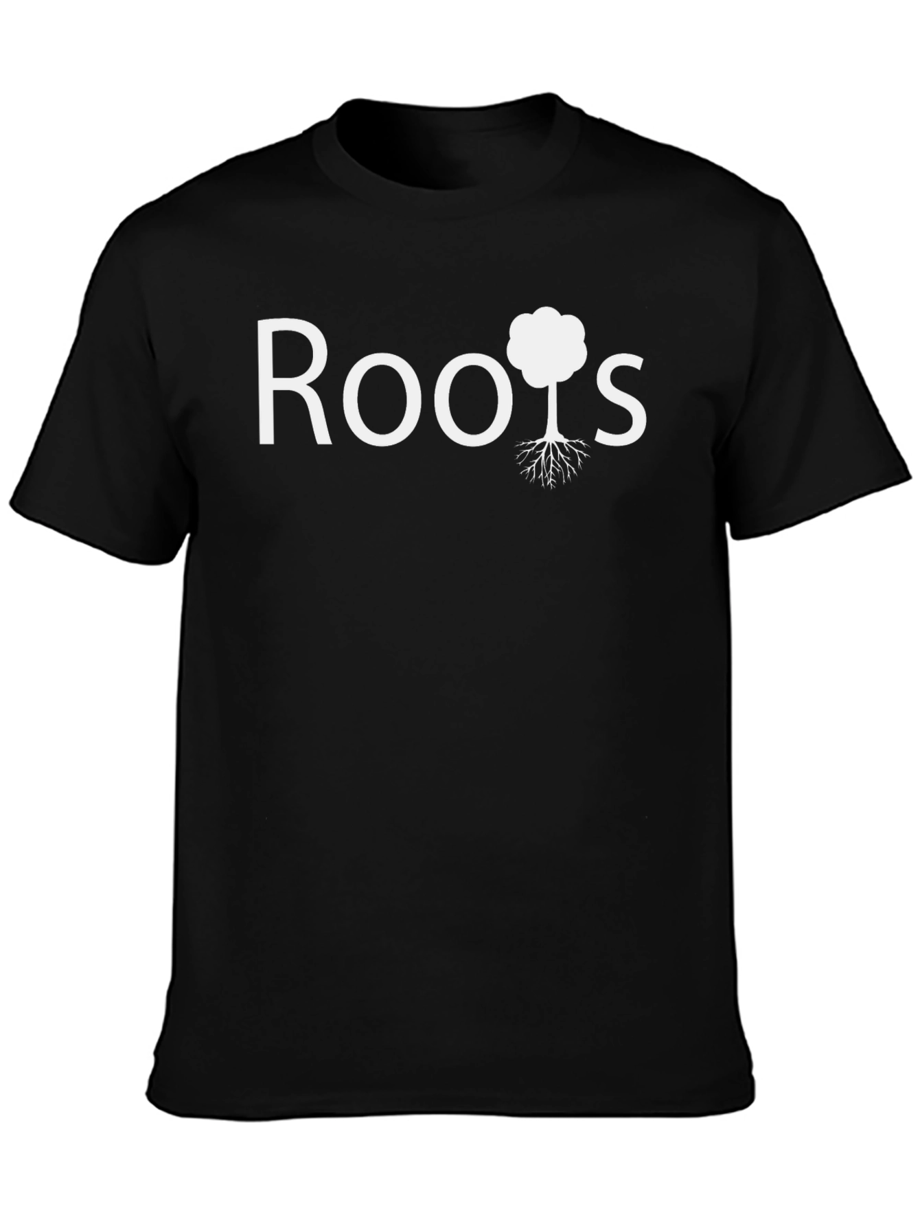 Black Roots Tree Graphic T-Shirt - Casual Cotton Tee view 3