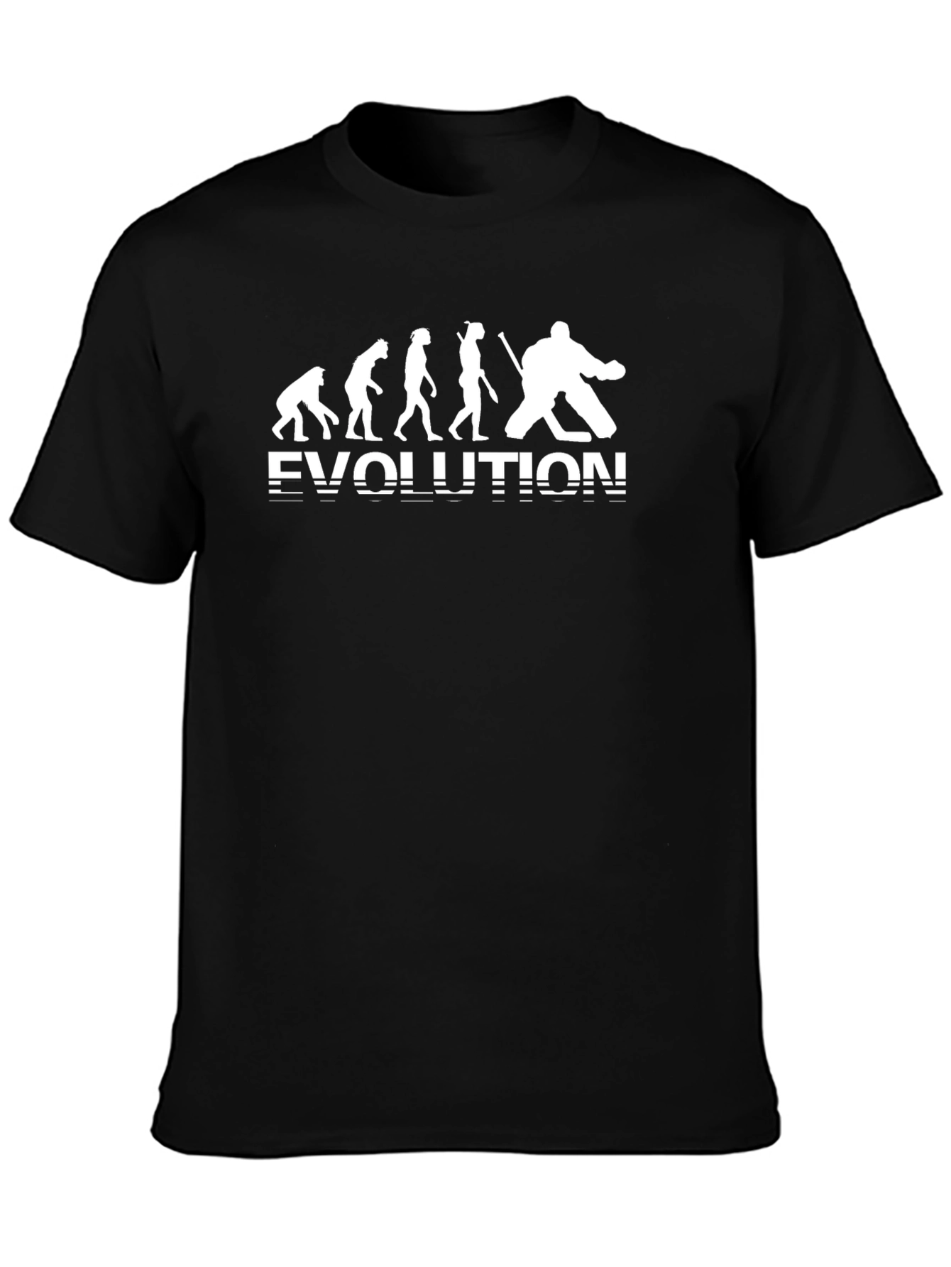 Black Hockey Evolution Graphic T-Shirt - Black view 3