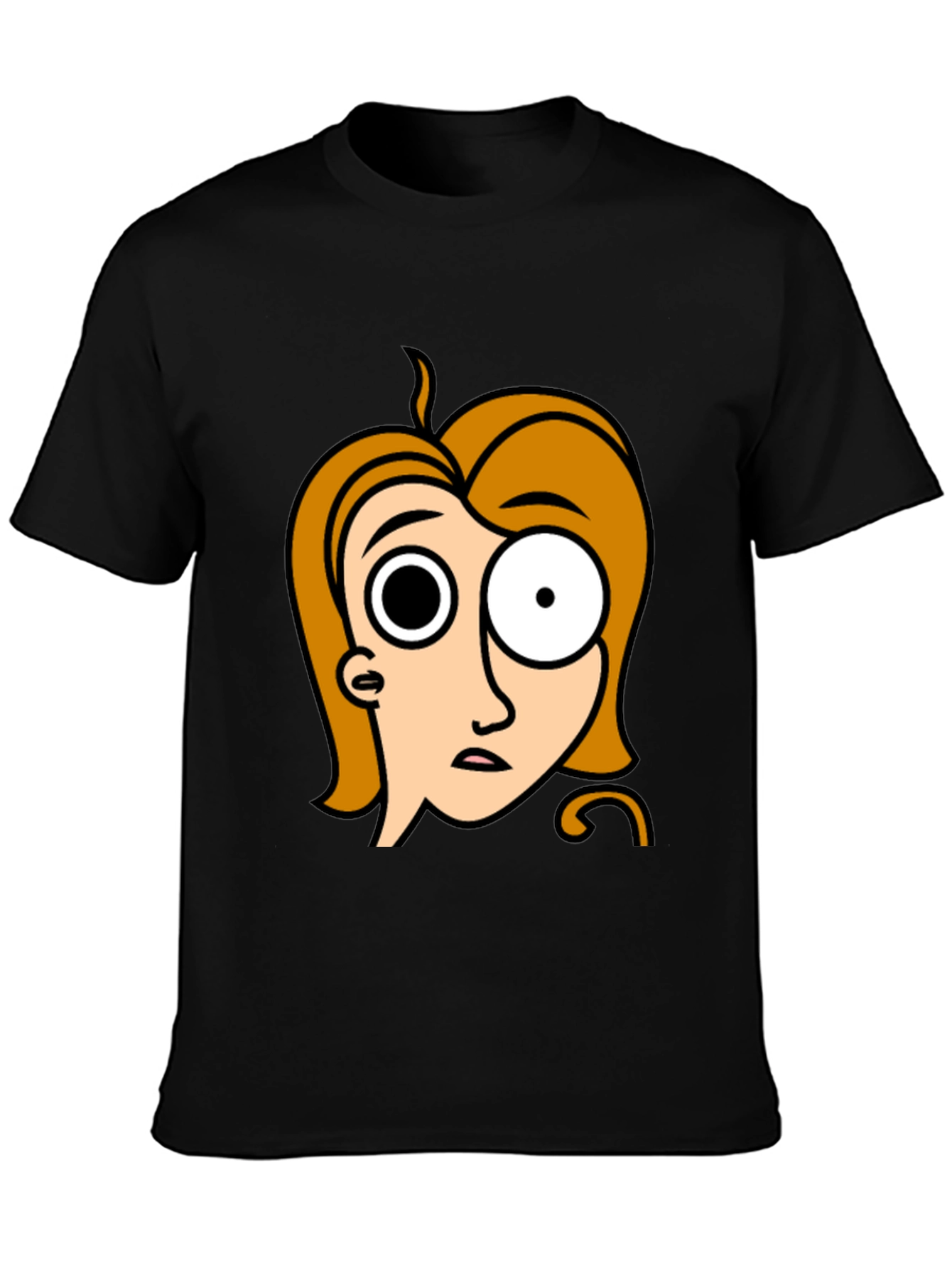 Black Cartoon Character Graphic Black T-Shirt view 3