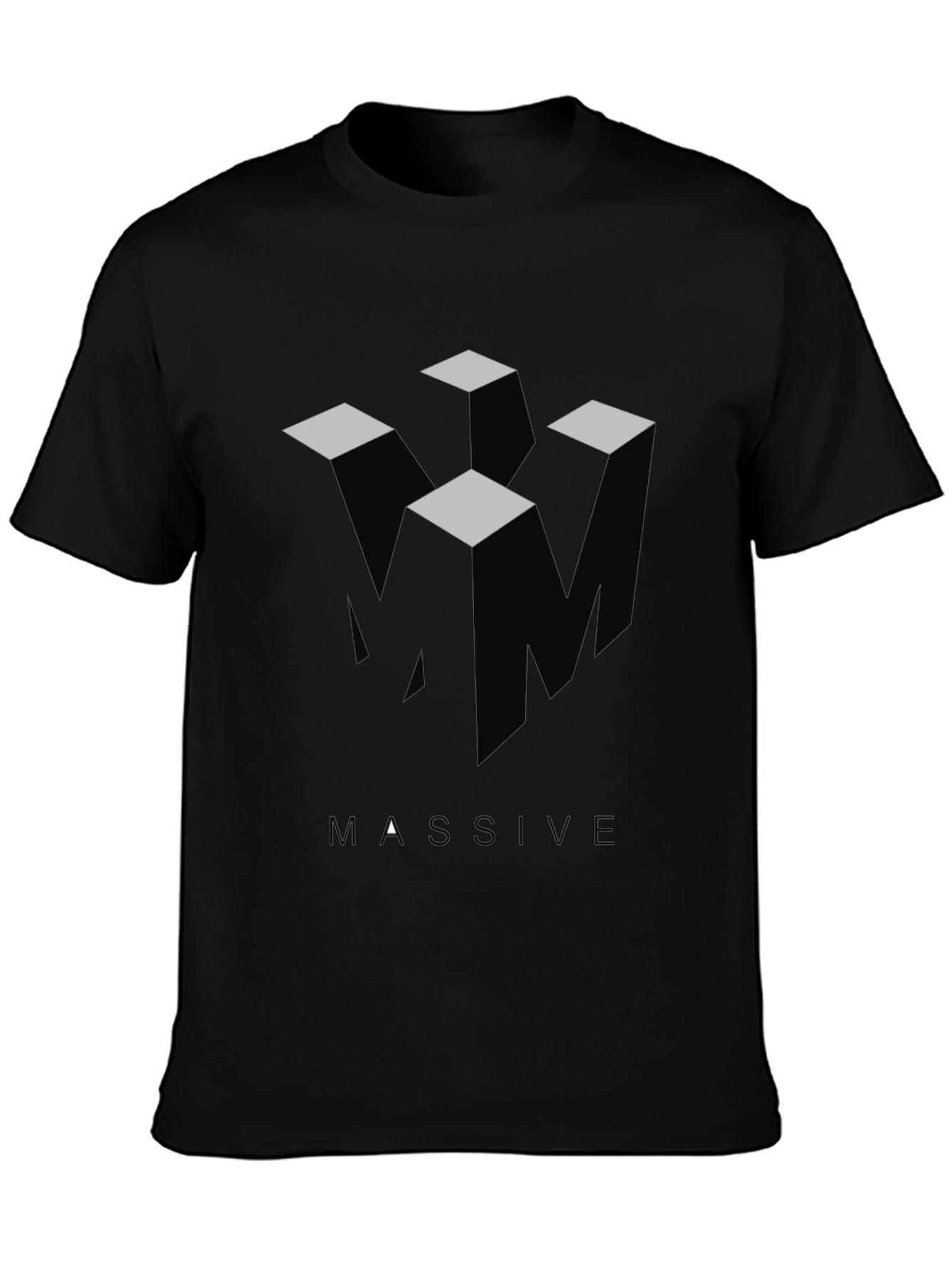 Black Massive Black Graphic Tee view 3