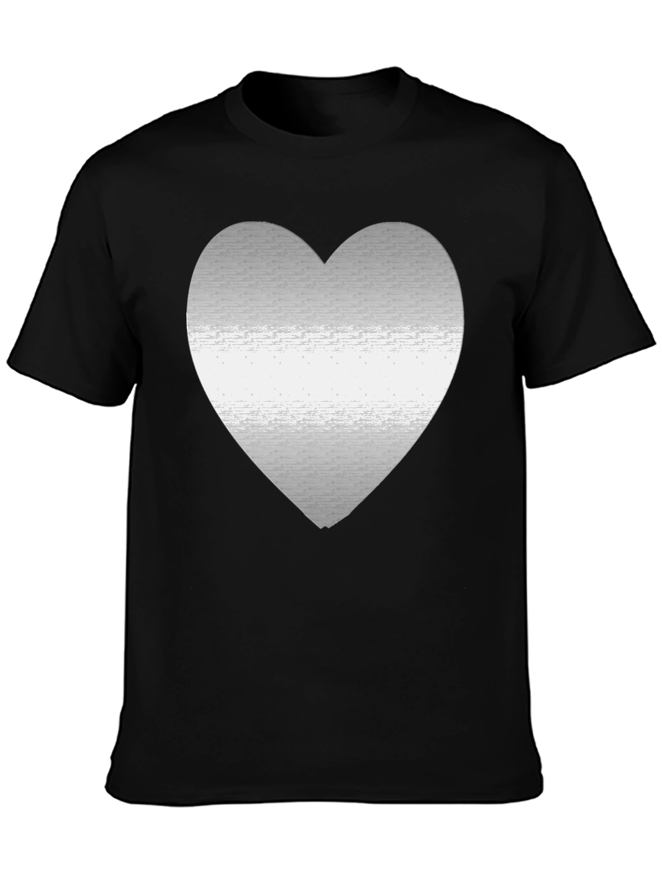 Black Heart Graphic Black Tee - Modern Casual Style view 3
