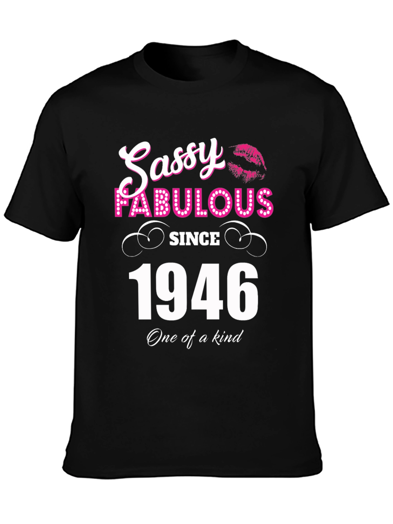 Black Sassy Fabulous Since 1946 Graphic T-Shirt view 3