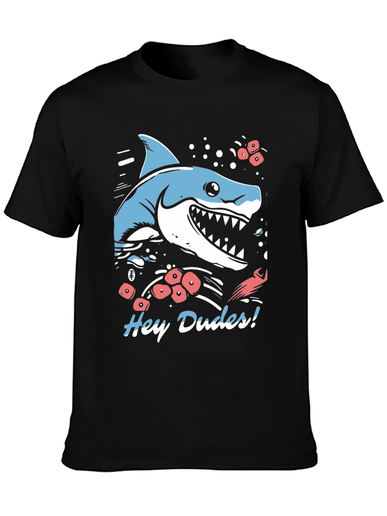 Black Hey Dudes Shark Graphic Tee view 3