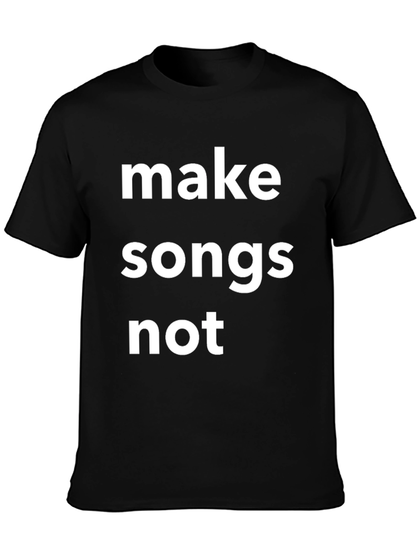 Black Make Songs Not War Graphic T-Shirt view 3