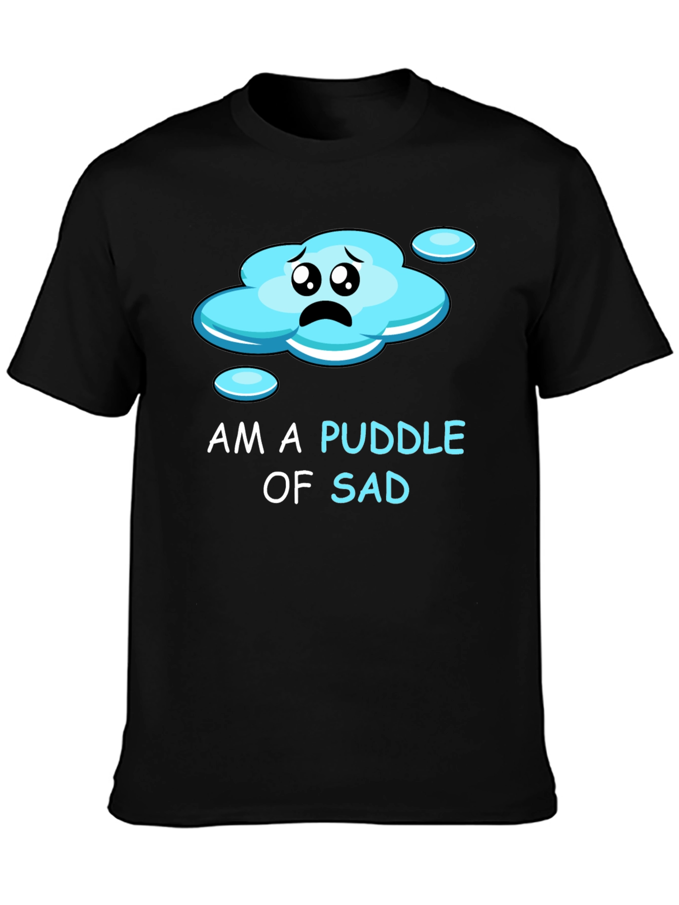 Black Puddle of Sad Tee - Express Your Mood! view 3