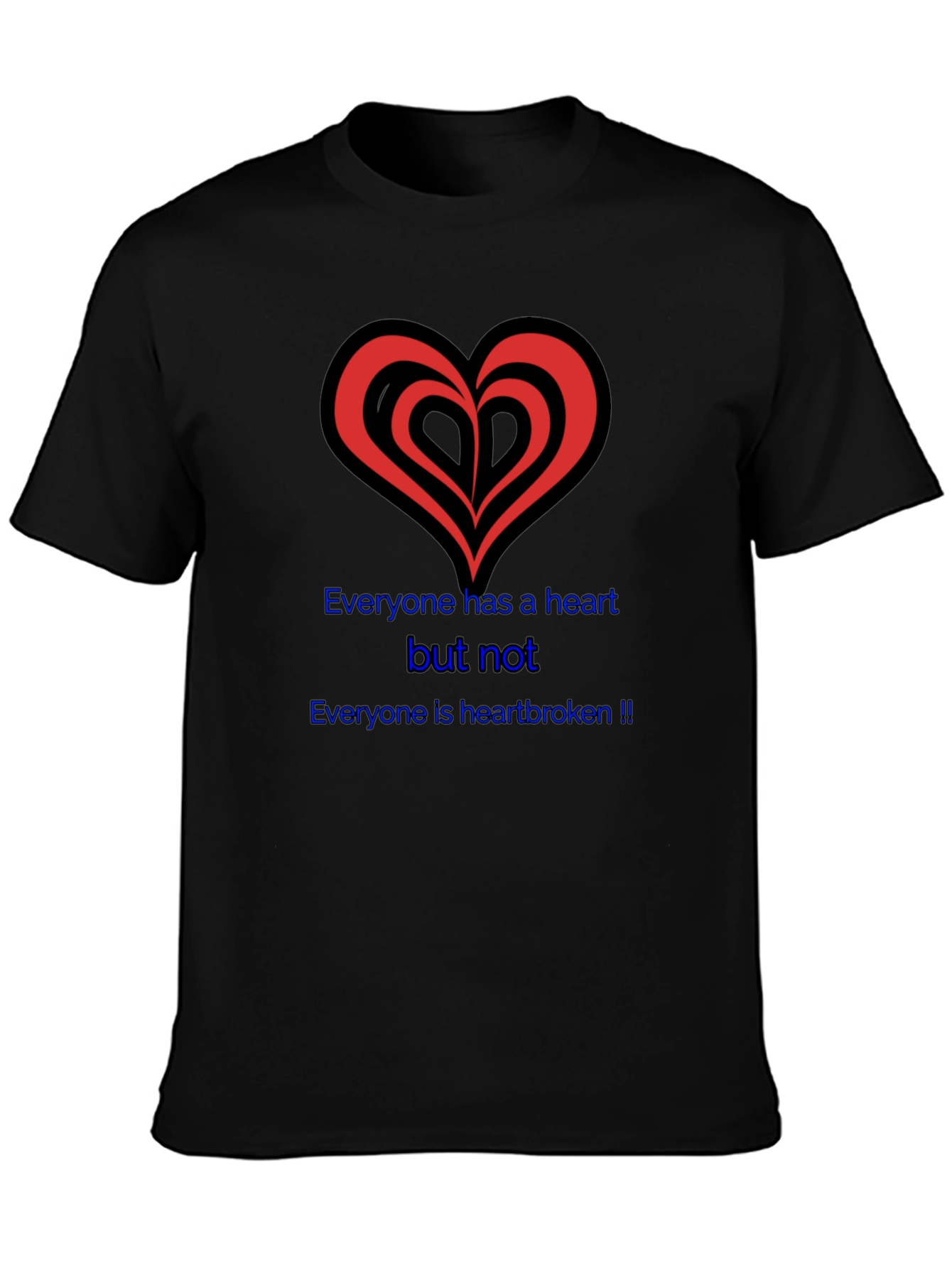 Black Heartbroken Graphic Tee - Black T-Shirt view 3