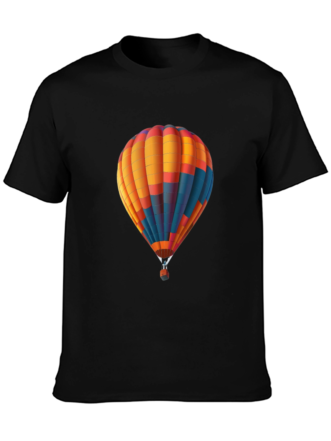 Black Hot Air Balloon Graphic Tee - Stylish & Unique view 3