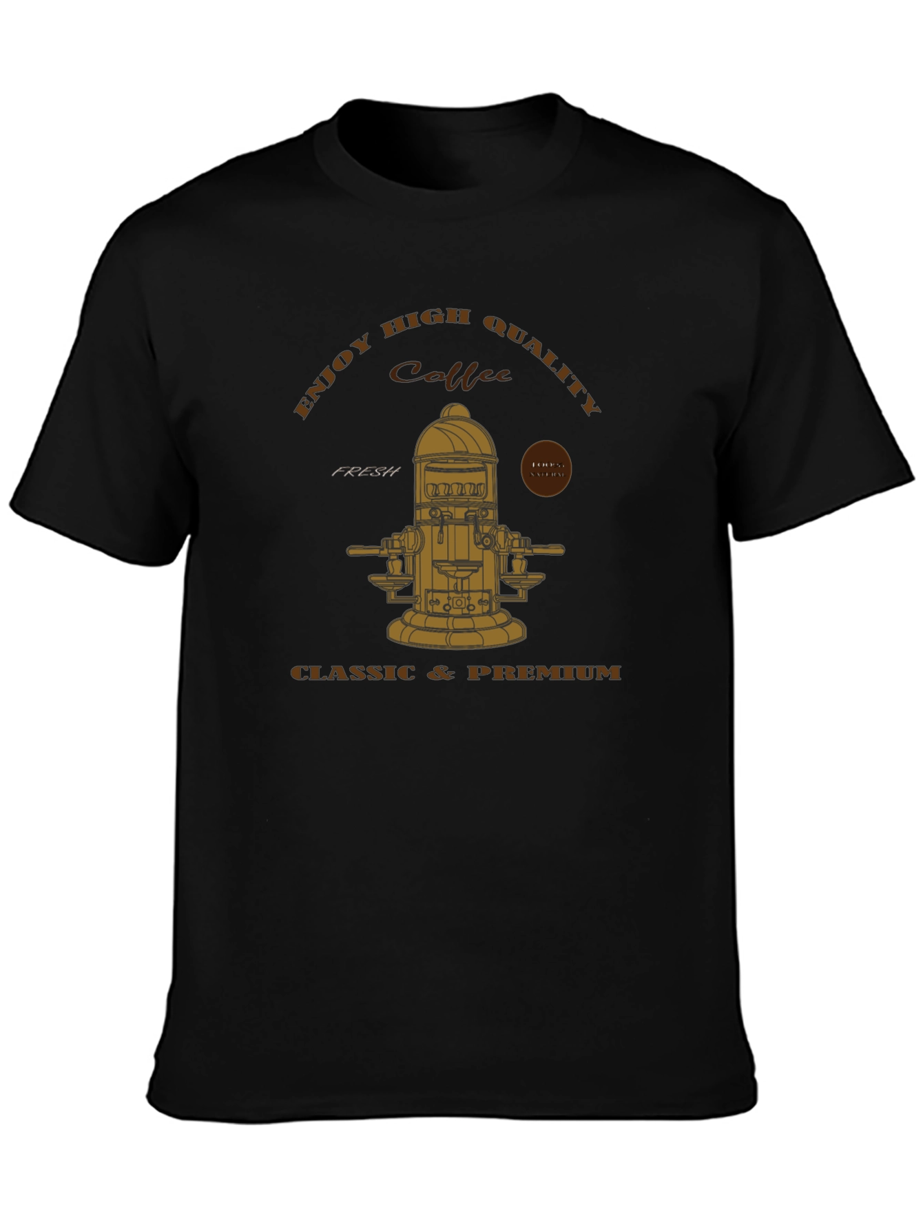 Black Vintage Coffee Lover T-Shirt view 3