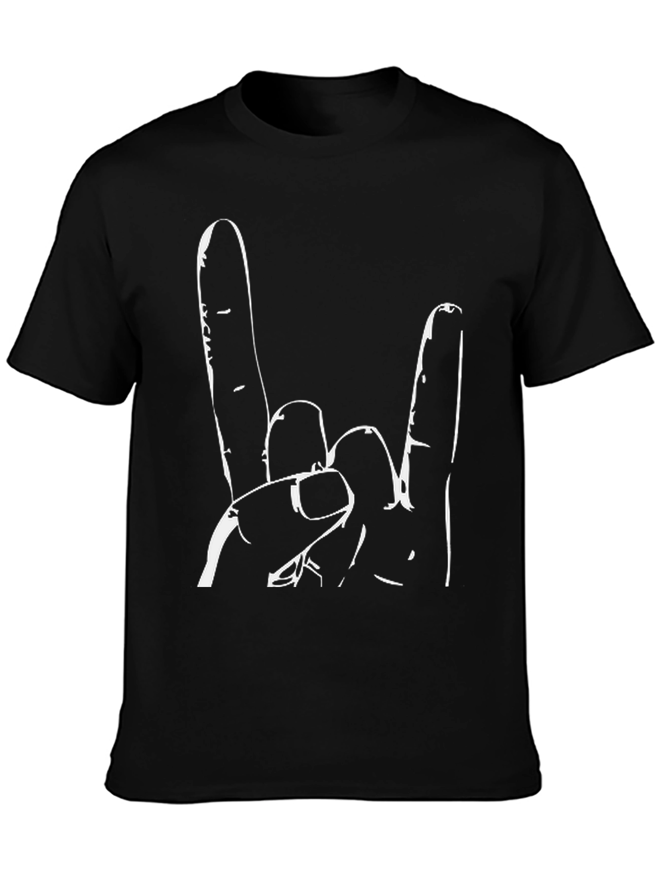 Black Rock On Graphic T-Shirt - Black Cotton Tee view 3