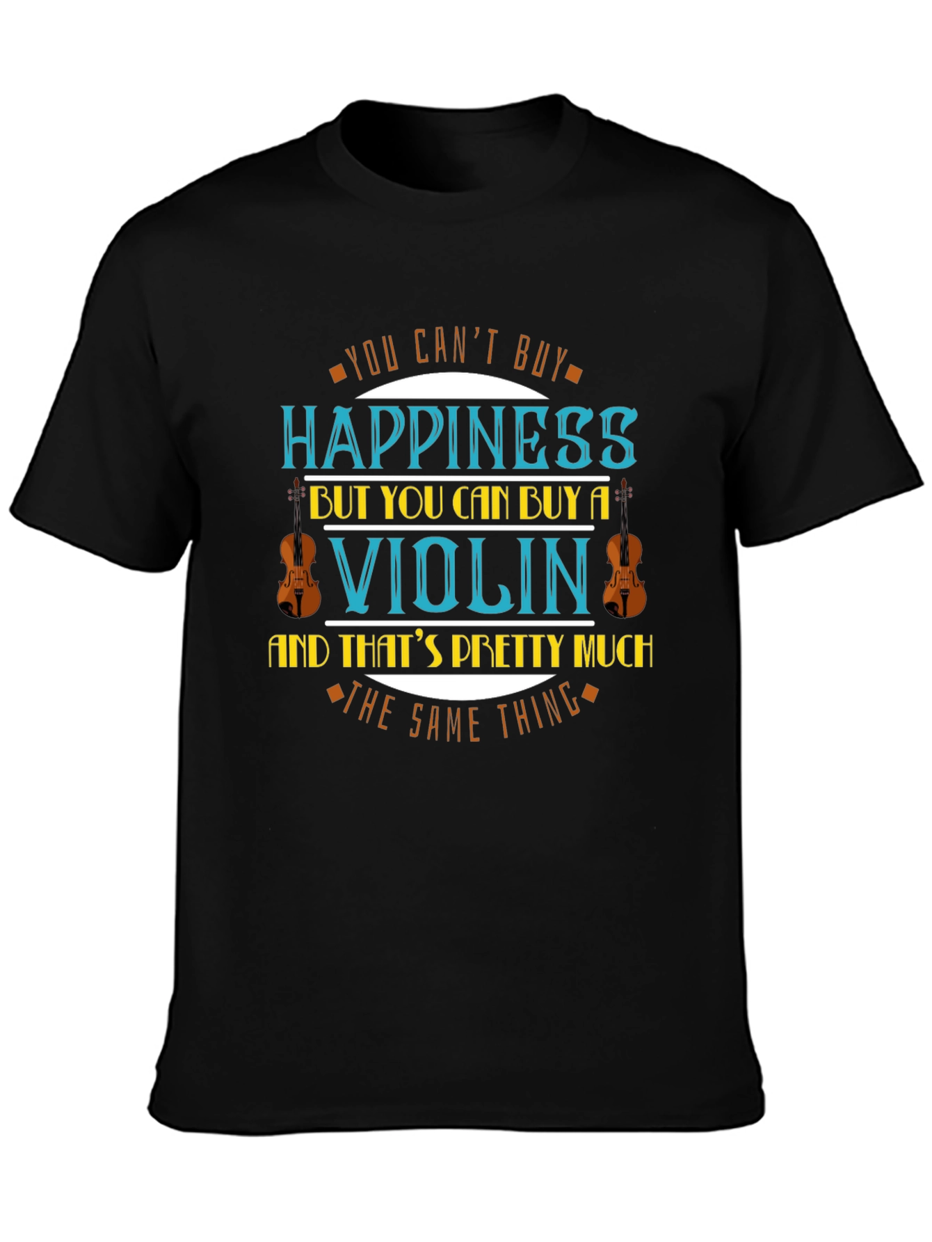 Black Violin Happiness T-Shirt - Music Lover Tee view 3