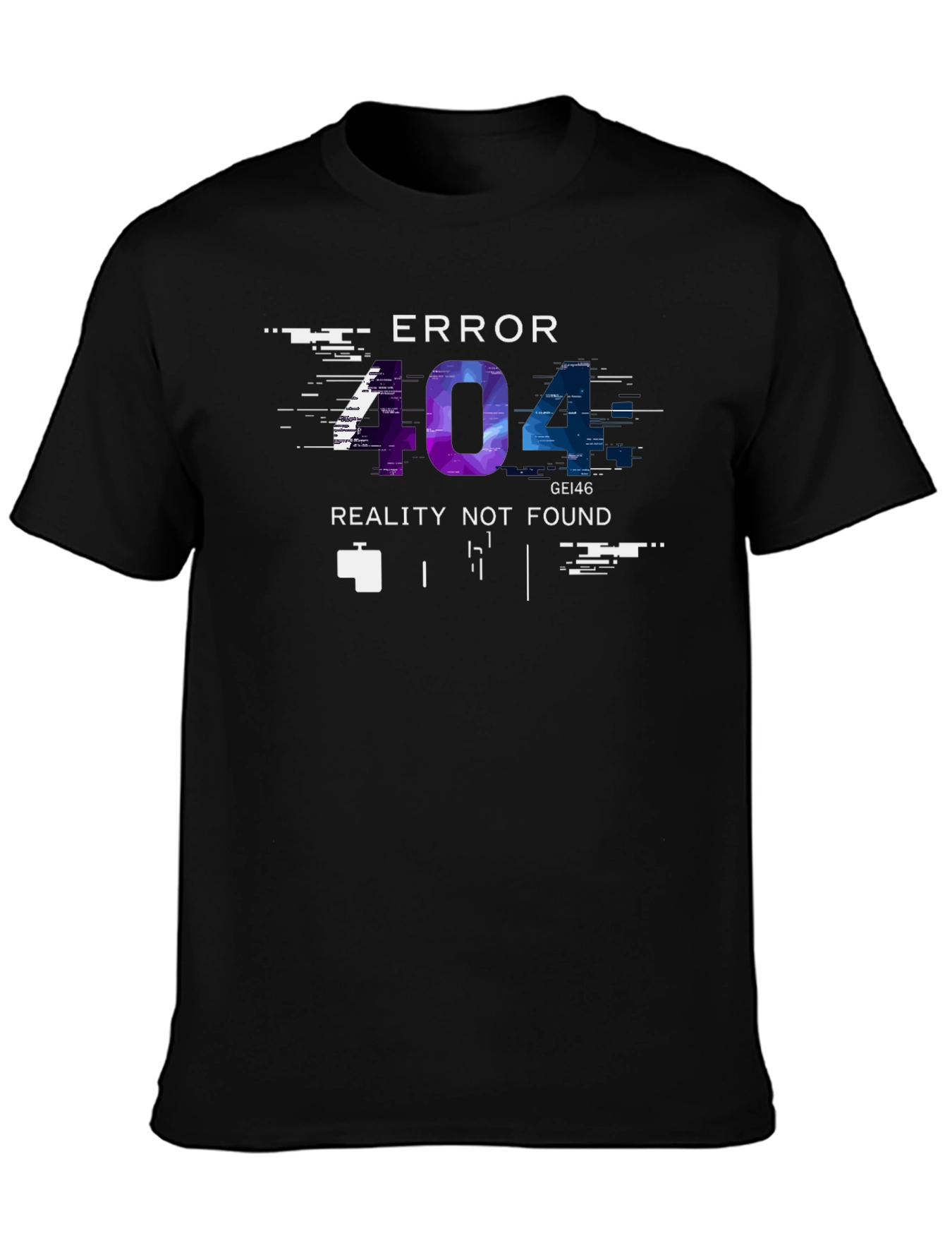Error 404 Reality Not Found Graphic Tee - Black - 3