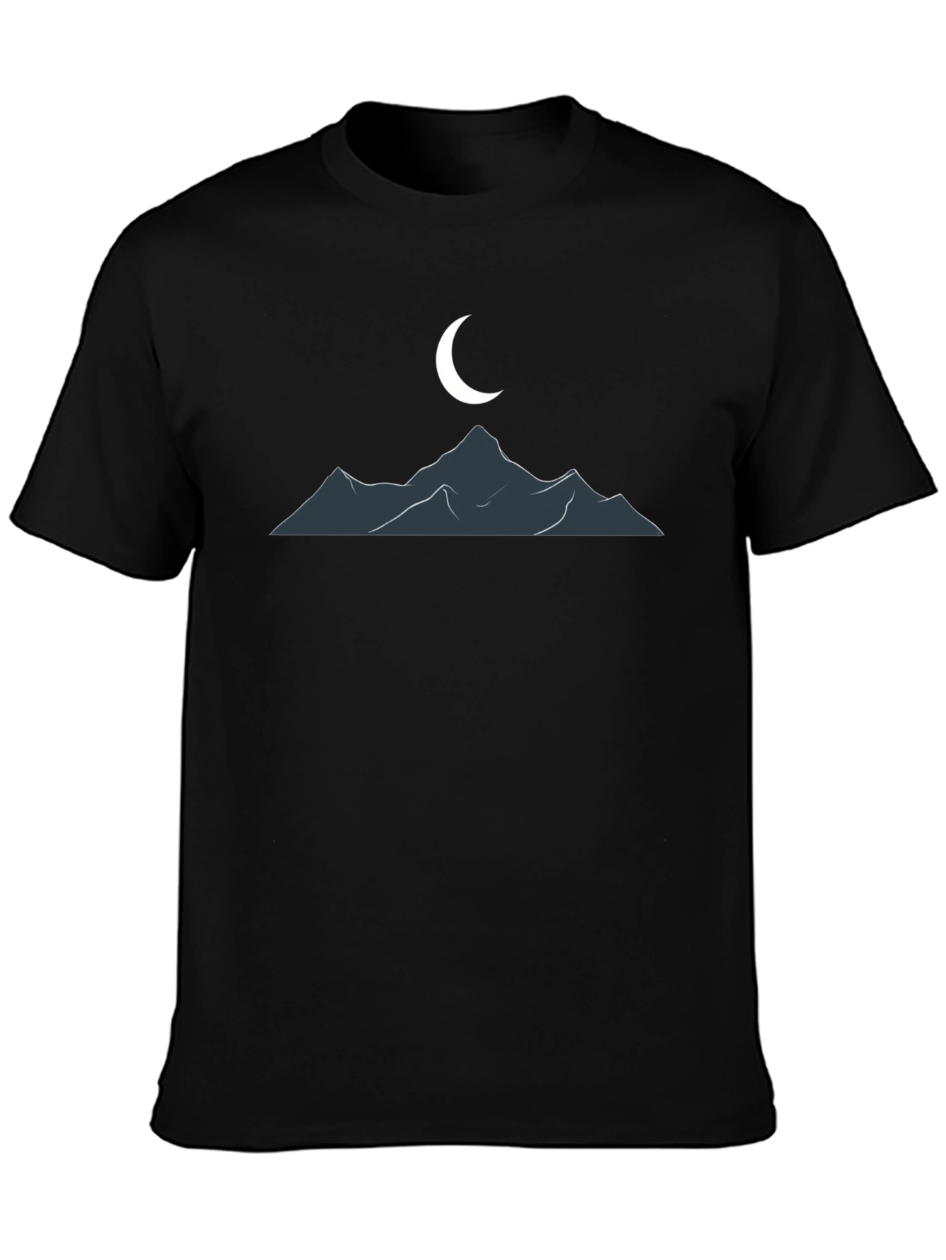 Black Mountain Moon Graphic T-Shirt - Classic Black Tee view 3