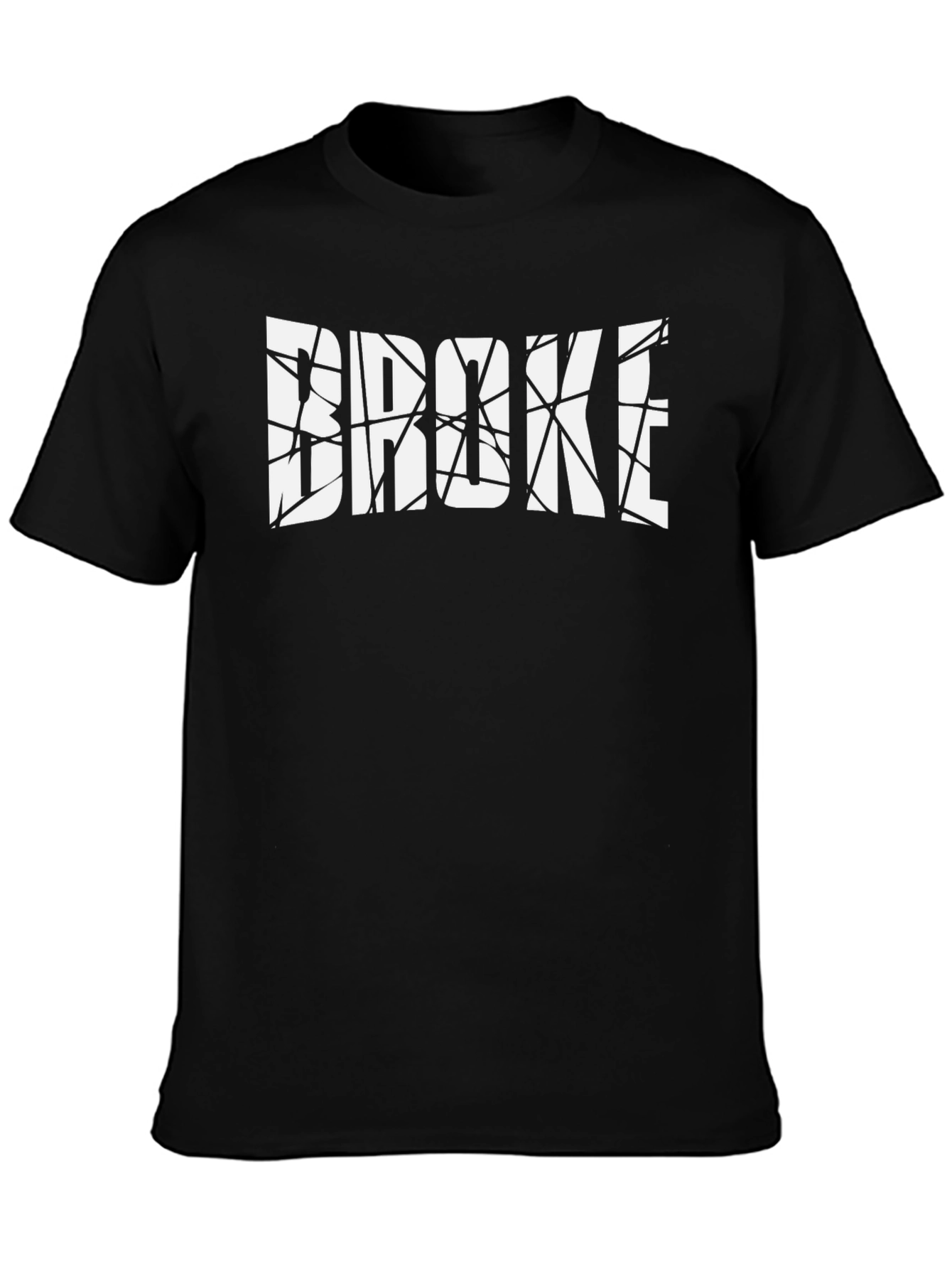 Broke Graphic Print T-Shirt - Casual Style - 3