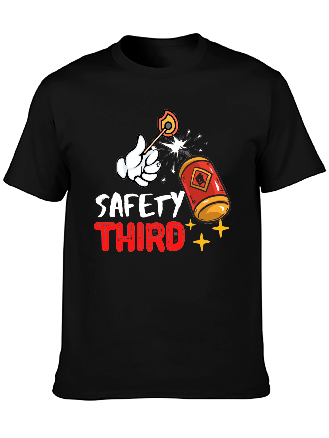 Black Safety Third Graphic T-Shirt view 3