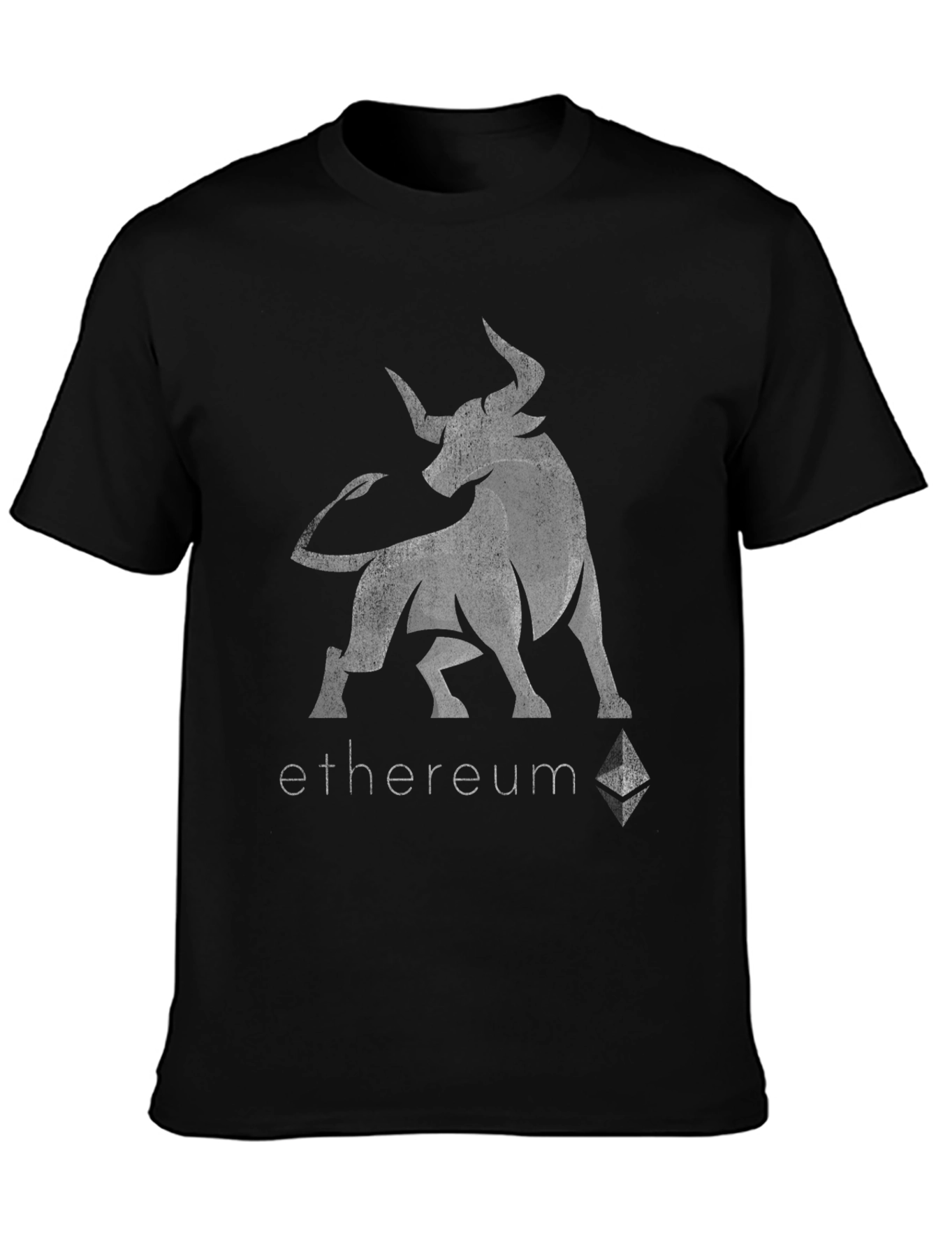 Black Ethereum Bull T-Shirt - Crypto Investor Tee view 3