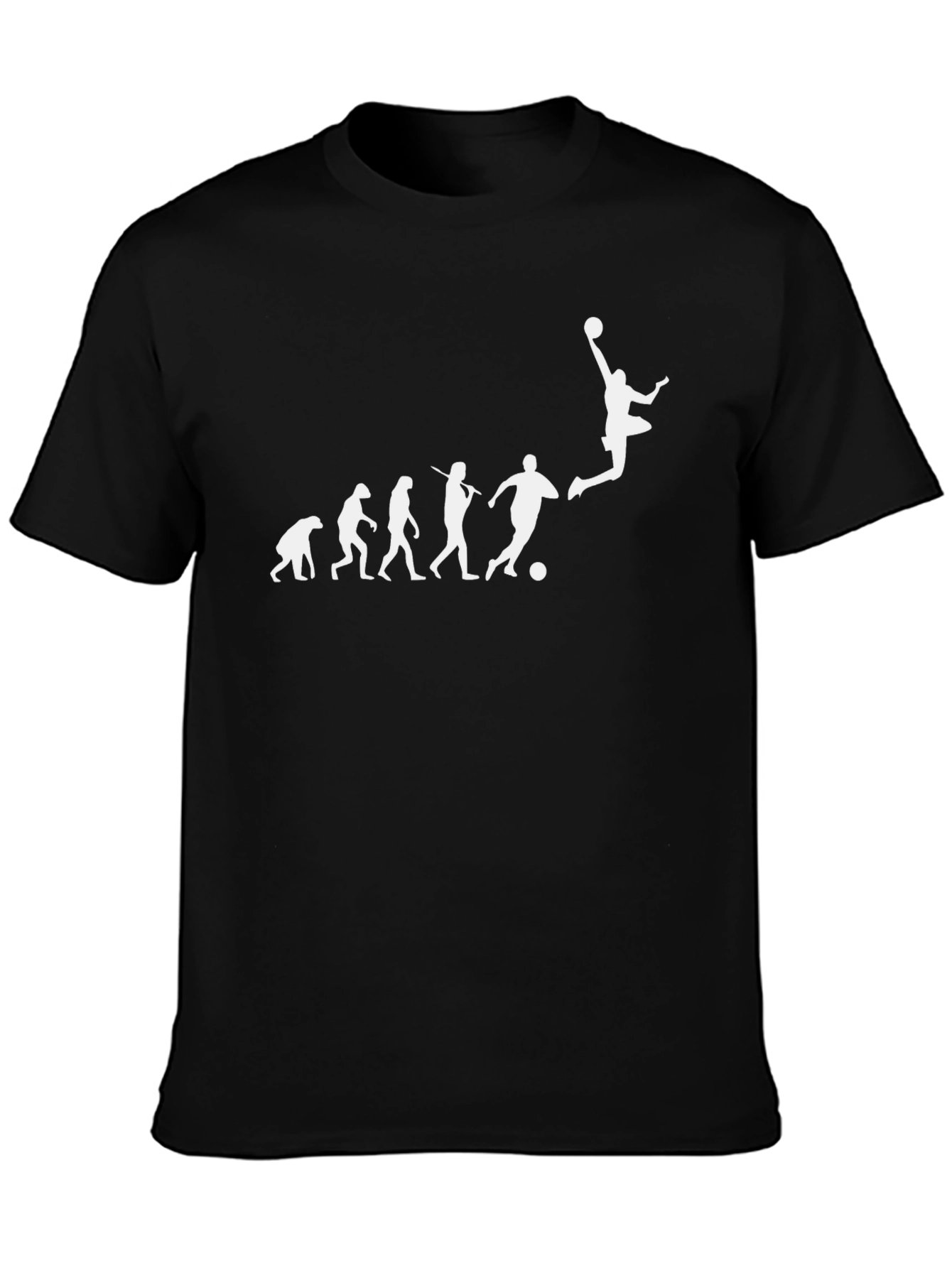 Black Evolution of Sports T-Shirt - Funny Athlete Tee view 3