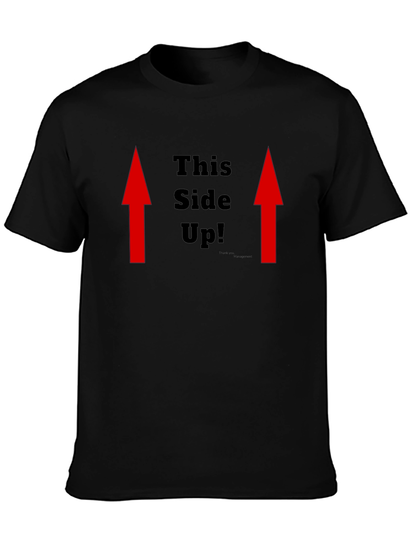 Black This Side Up Graphic Tee view 3