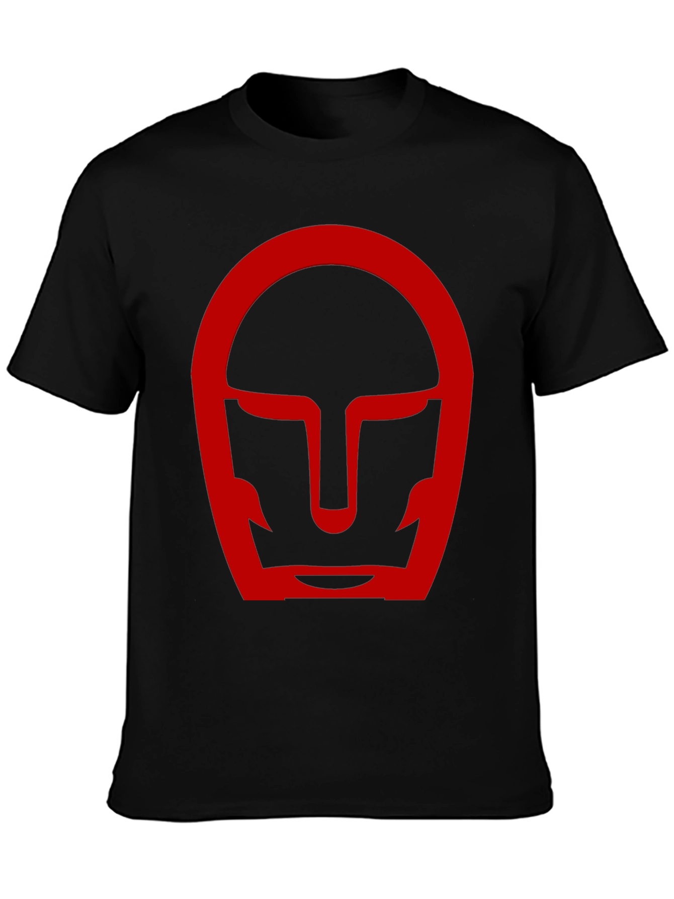Black Red Helmet Graphic Black T-Shirt view 3